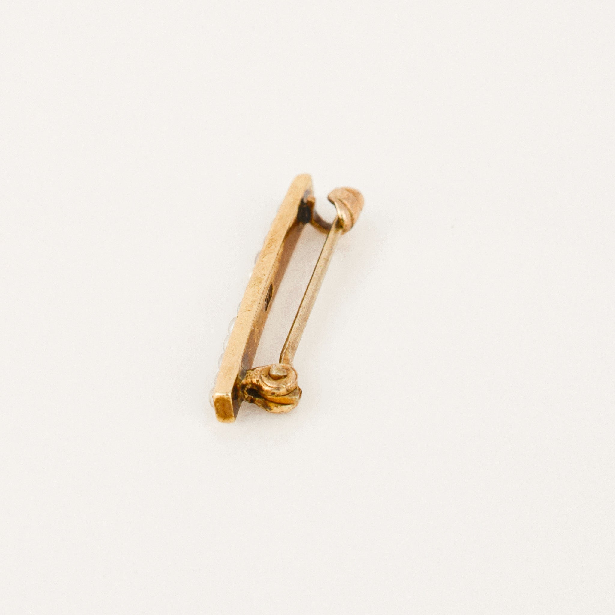 Antique Gold Seed Pearl Pin