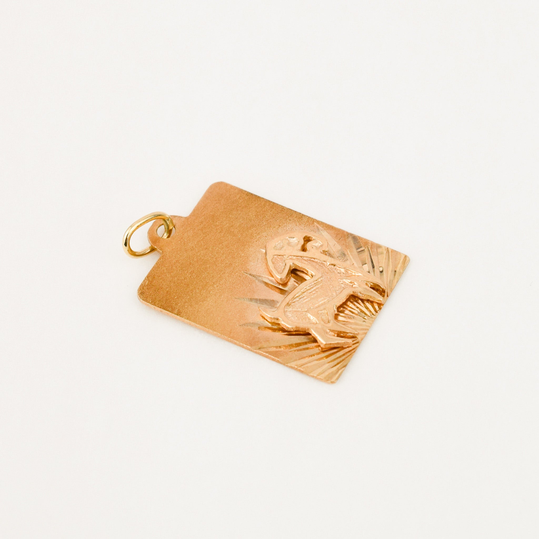 Aries Rectangular Zodiac Pendant