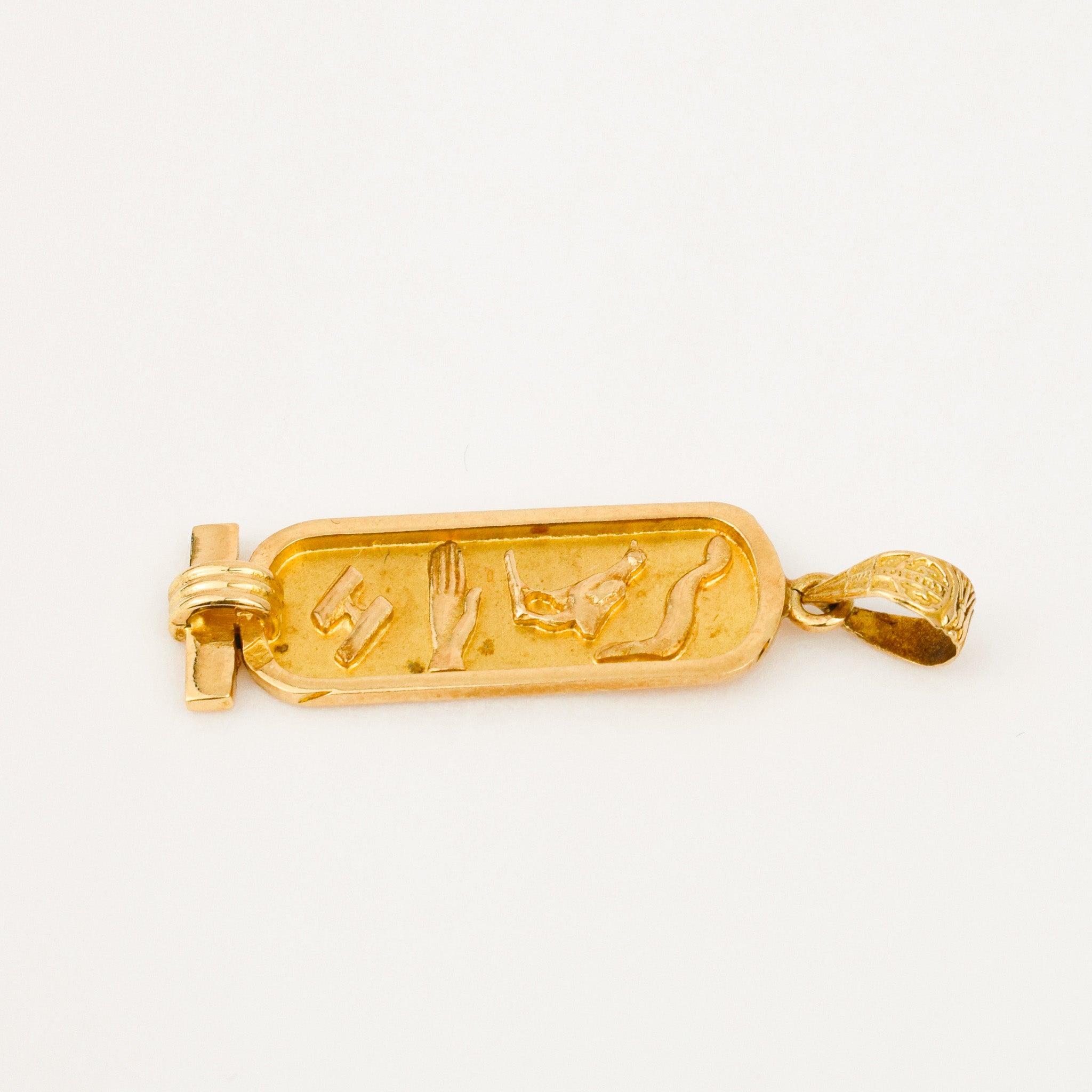 vintage 14k gold Cartouche Pendant