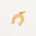 vintage 10k gold Puffy Horseshoe Pendant