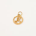 vintage gold Circular 'L' Charm