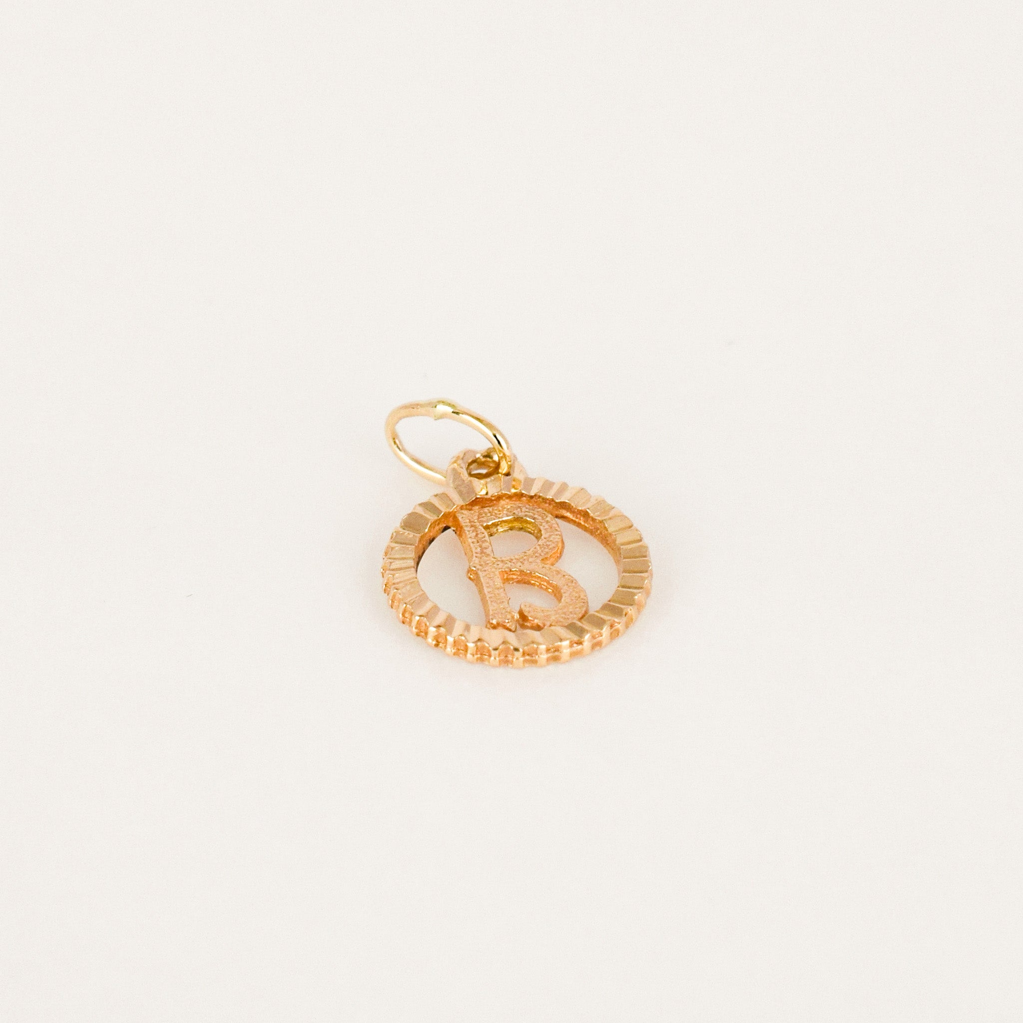 vintage gold 'b' charm 