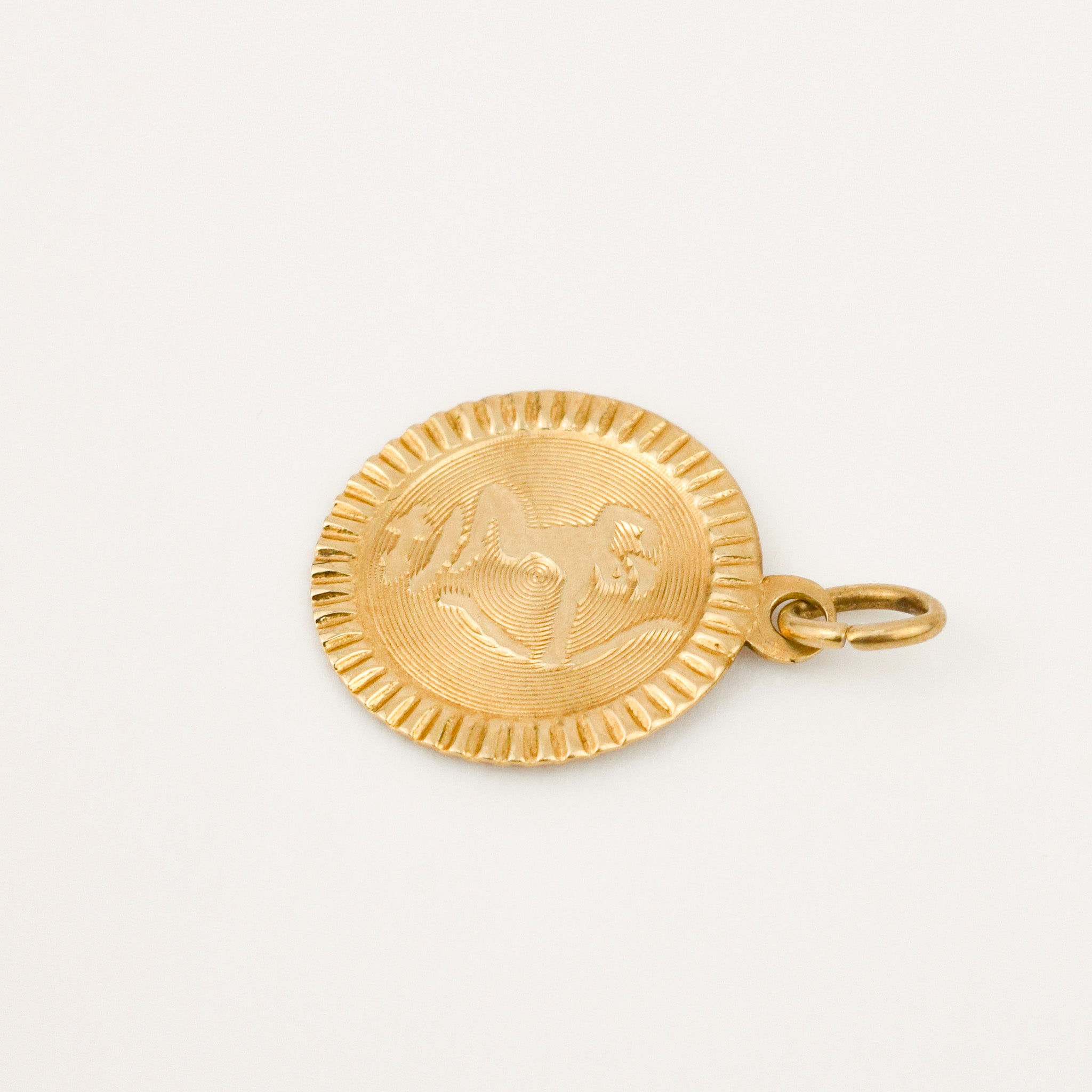 vintage gold Sagittarius Zodiac Charm