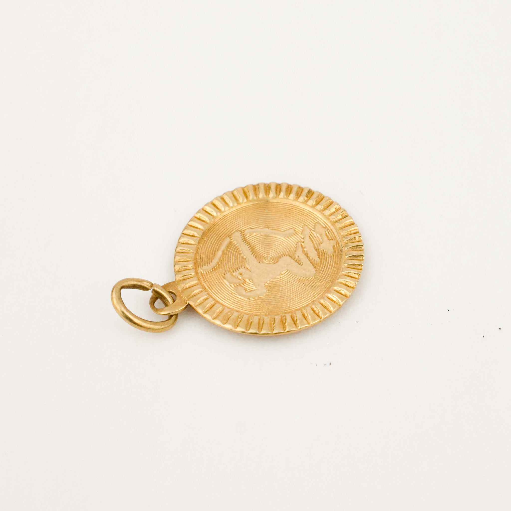 vintage gold Sagittarius Zodiac Charm