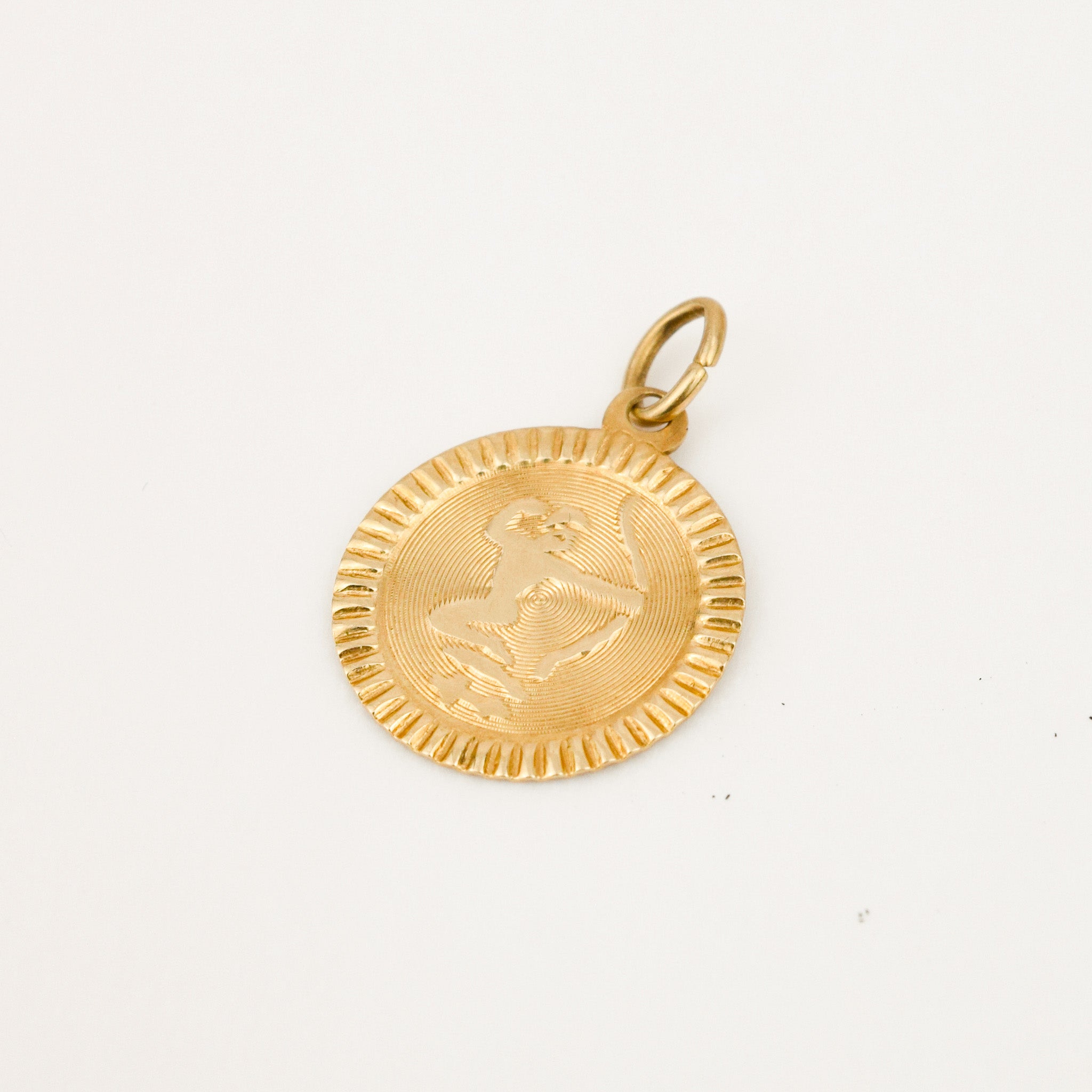 vintage gold Sagittarius Zodiac Charm