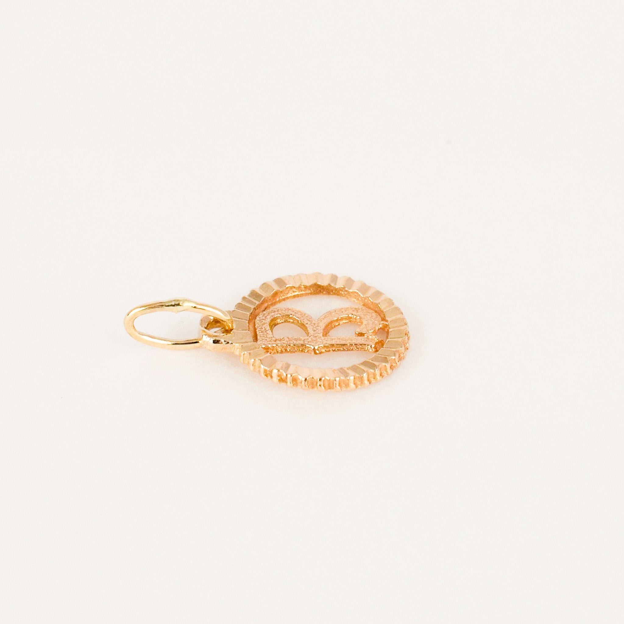 vintage gold 'b' charm 