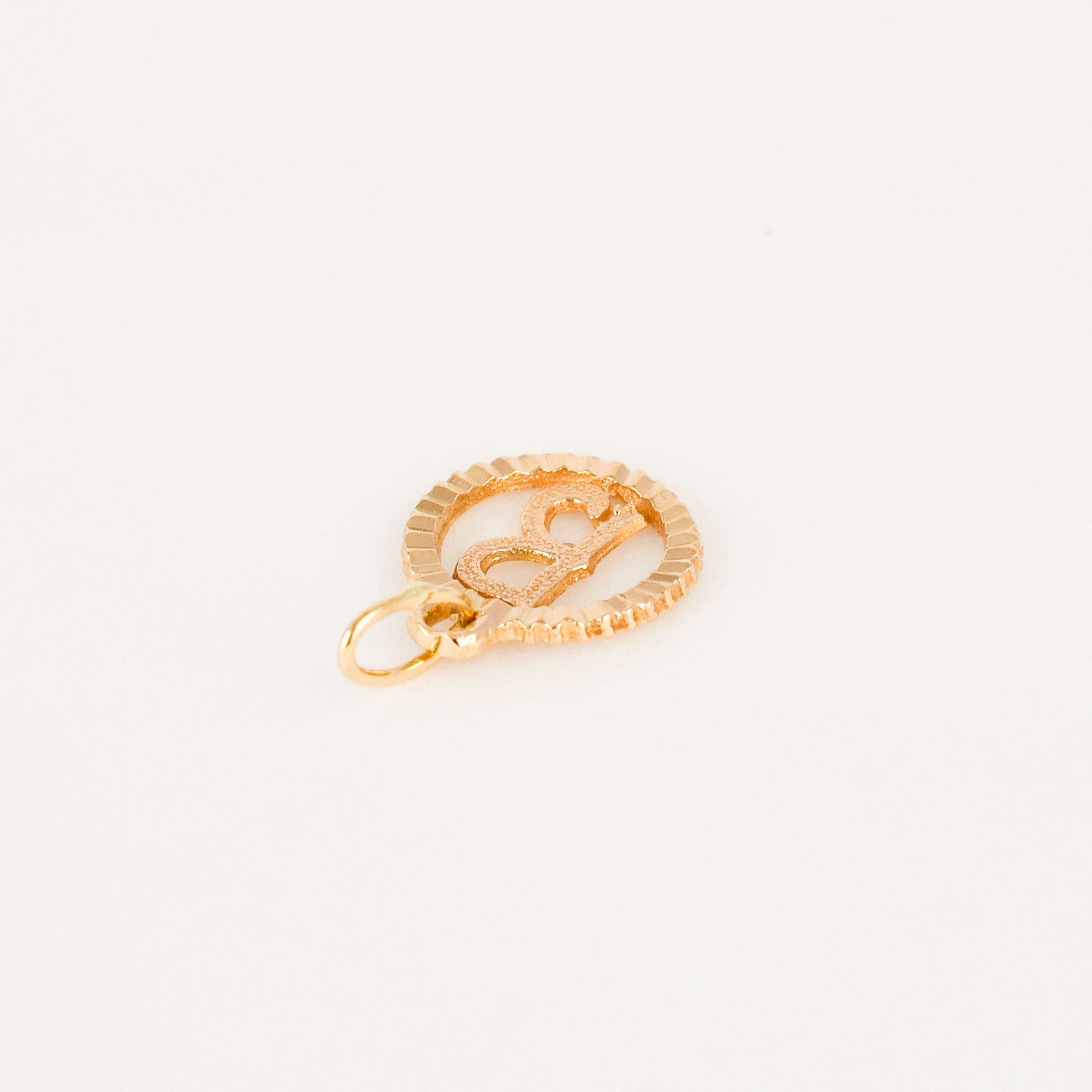 vintage gold 'b' charm 
