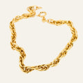 vintage 18k gold 7.5" Large Link Rope Bracelet