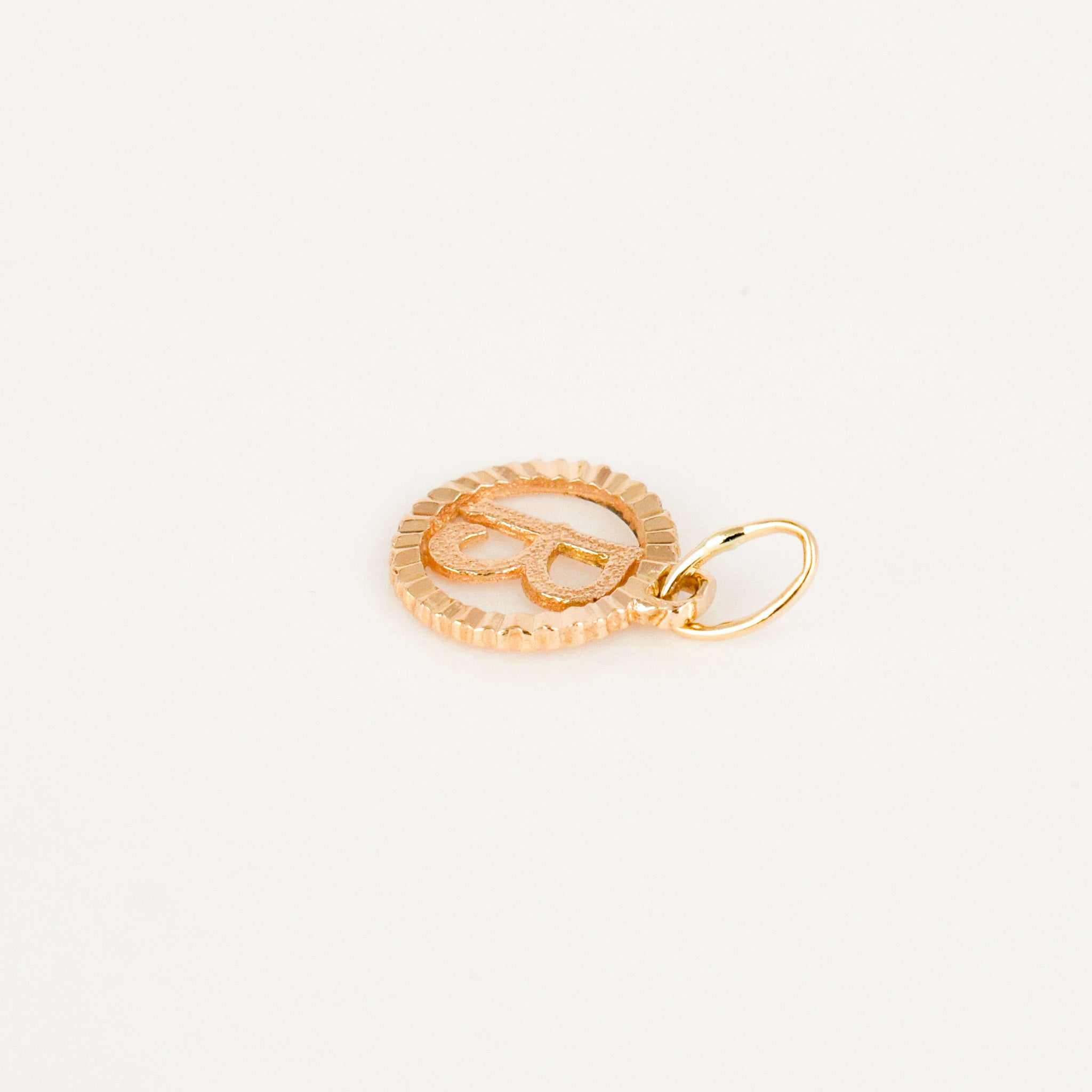 vintage gold 'b' charm 