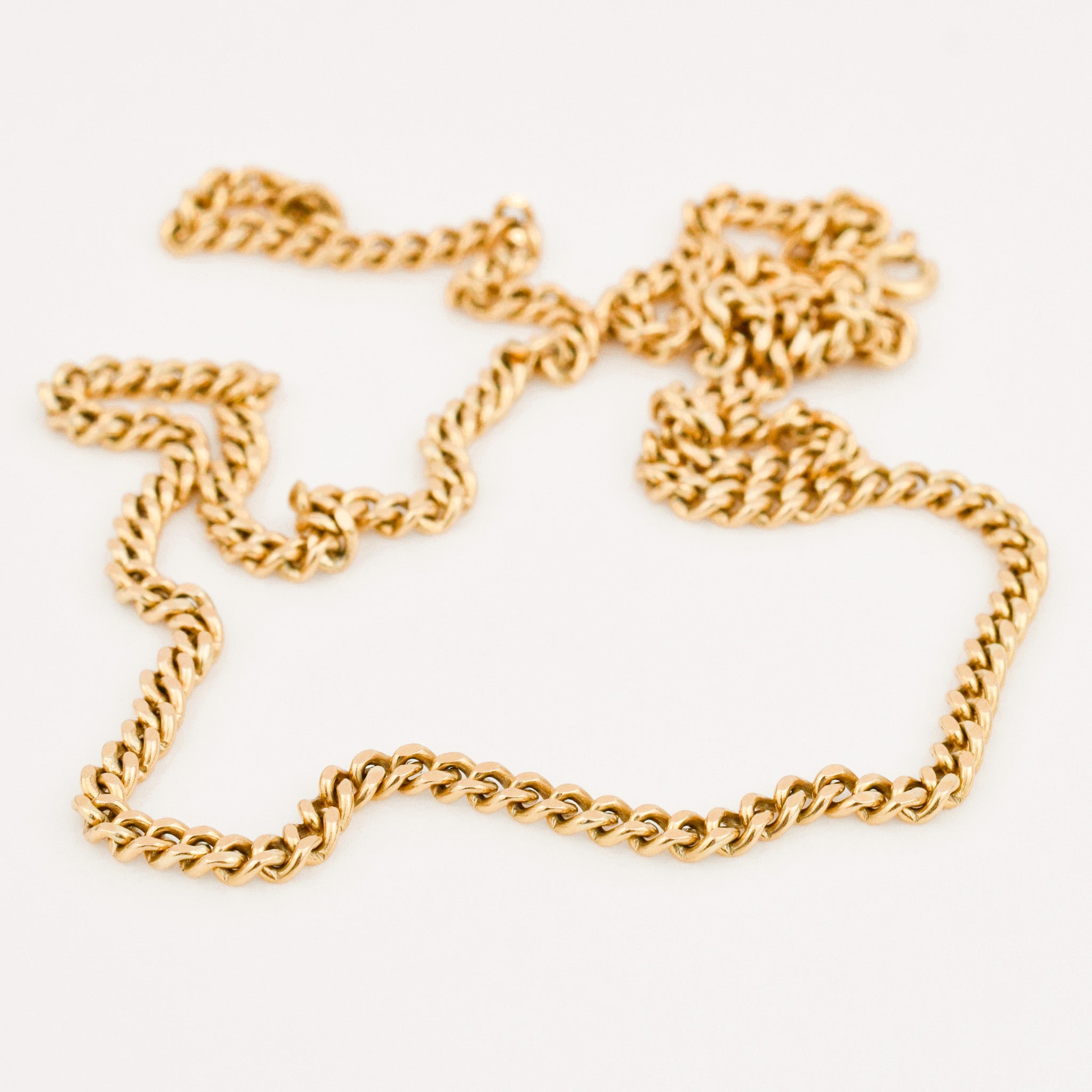 vintage 14k gold 18.5" Curb Chain Necklace