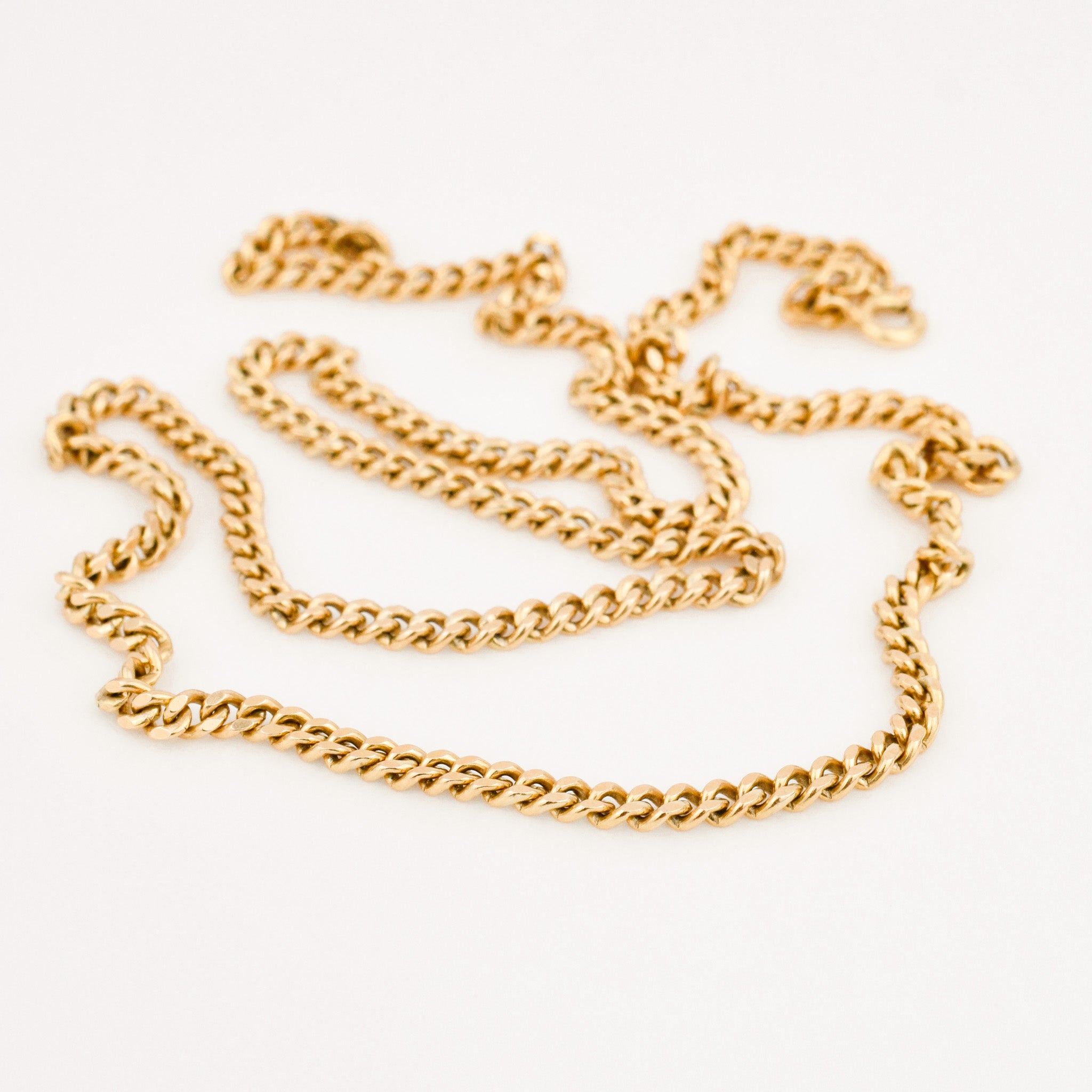 vintage 14k gold 18.5" Curb Chain Necklace