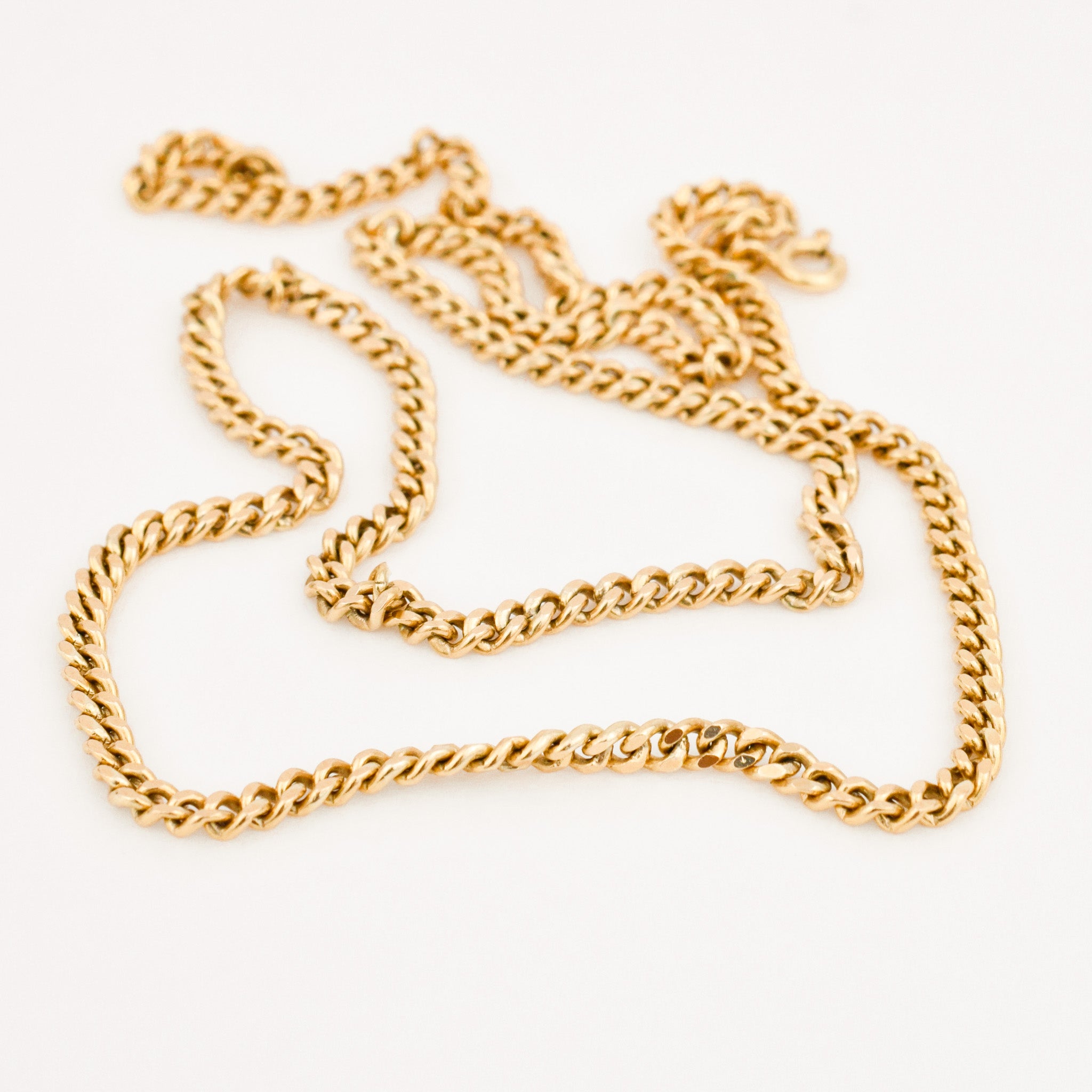 vintage 14k gold 18.5" Curb Chain Necklace
