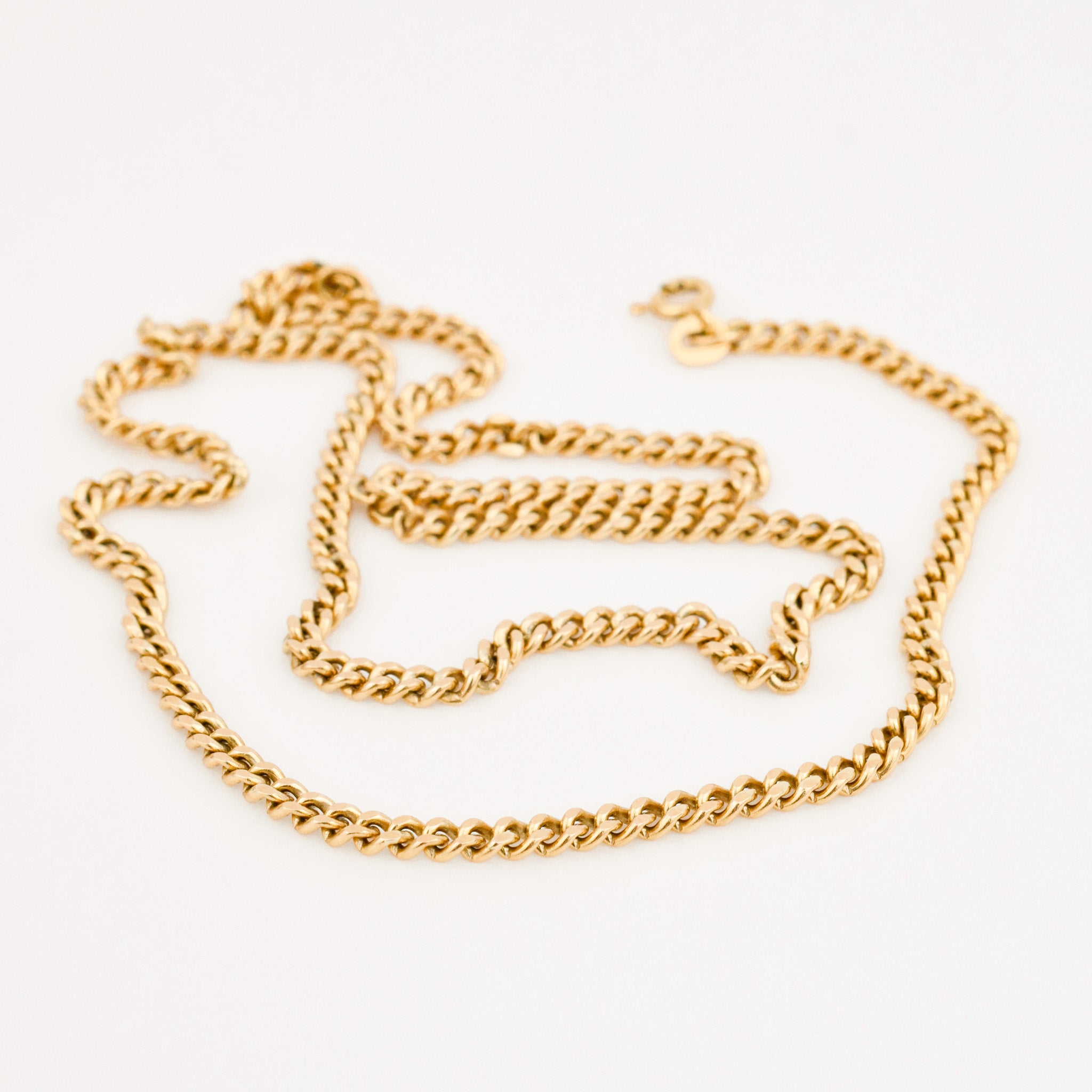 vintage 14k gold 18.5" Curb Chain Necklace