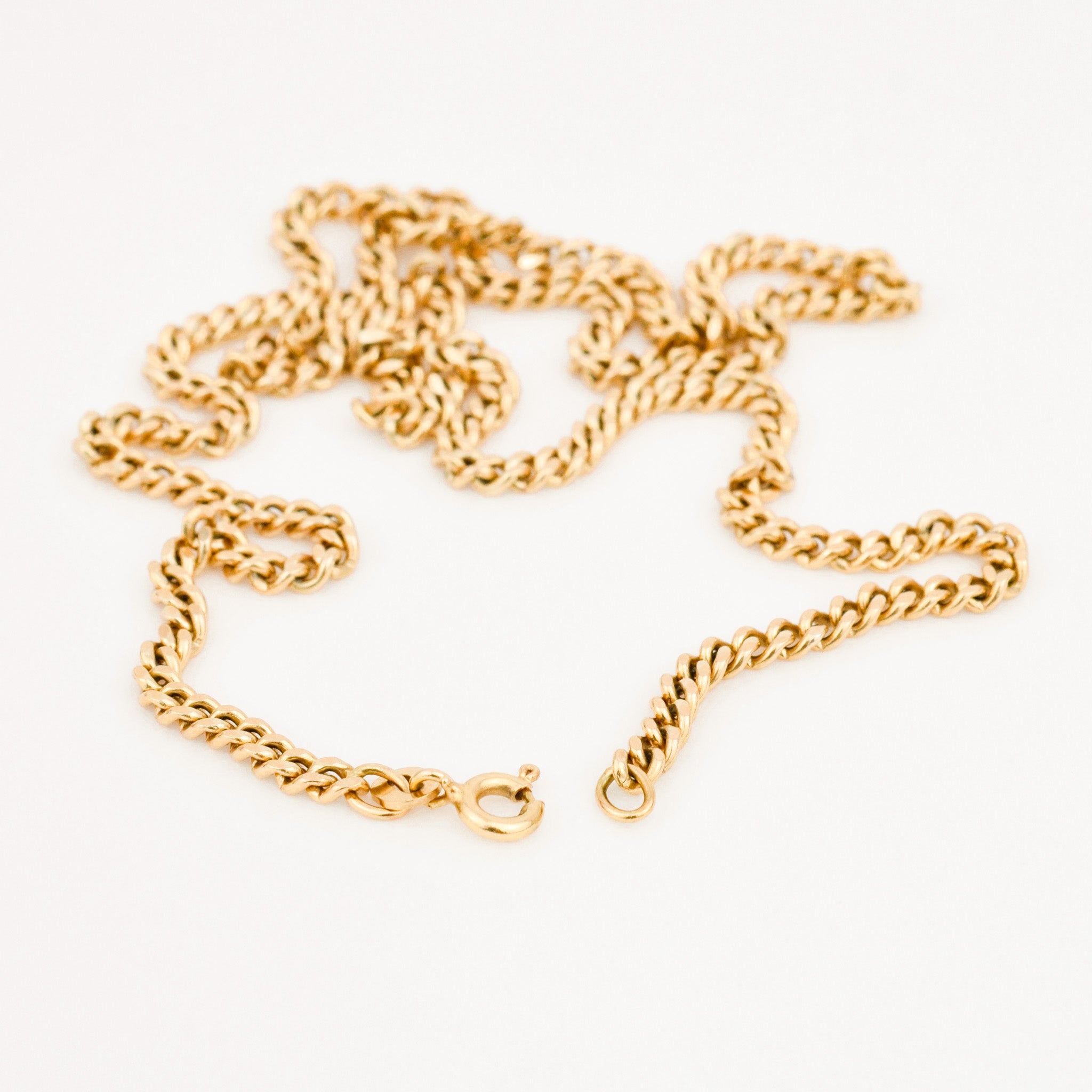 vintage 14k gold 18.5" Curb Chain Necklace