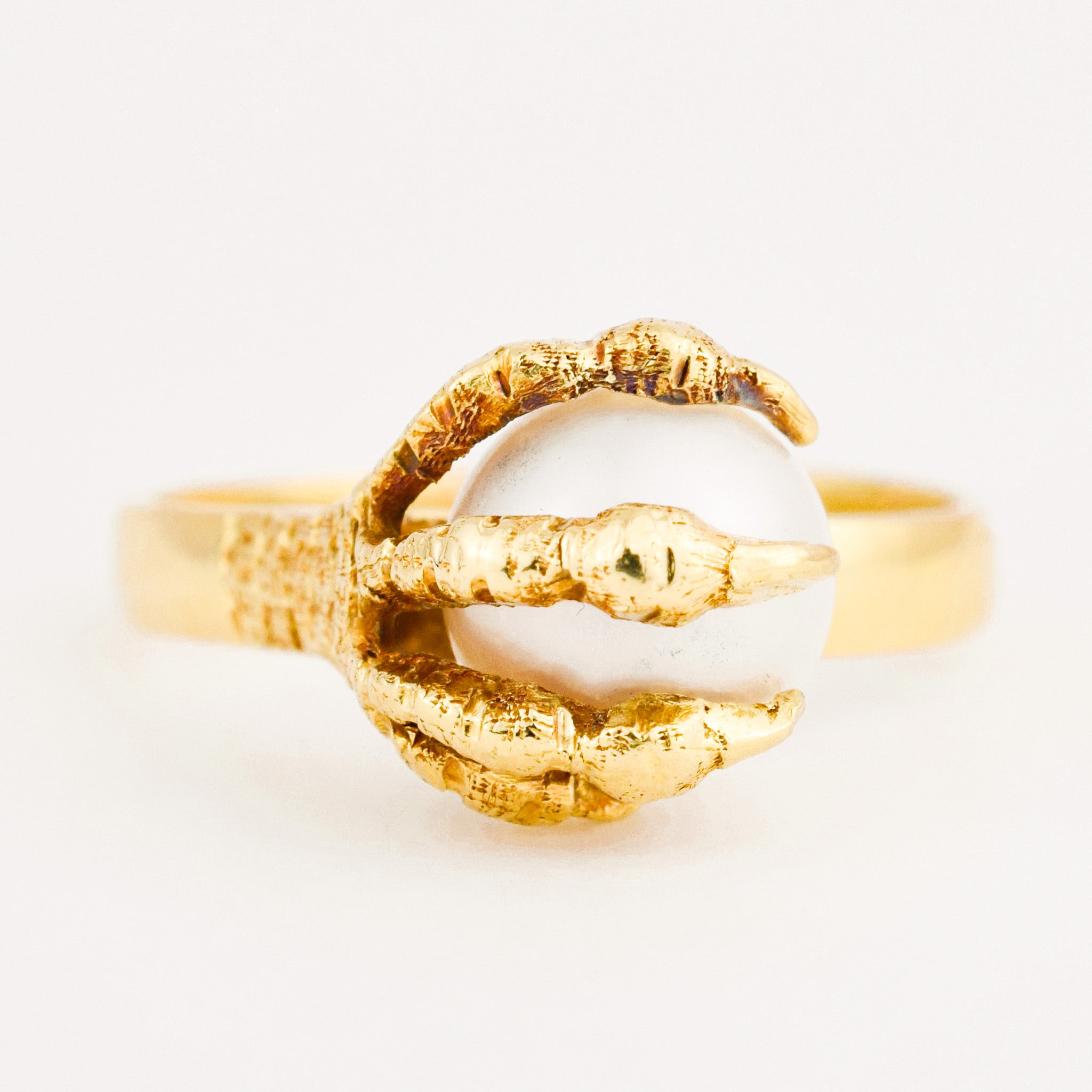 Antique Victorian Talon Claw Pearl Ring