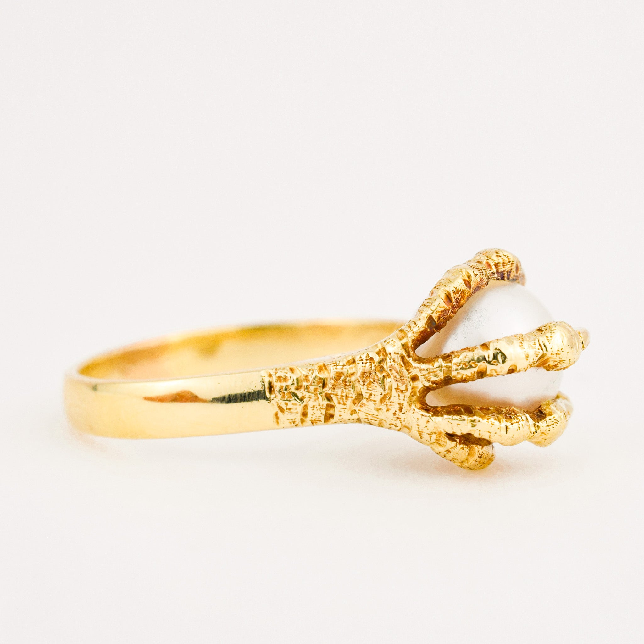 Antique Victorian Talon Claw Pearl Ring