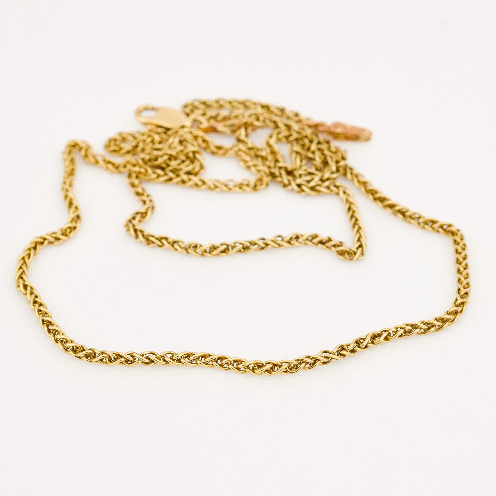vintage 10k gold 18" Wheat Chain
