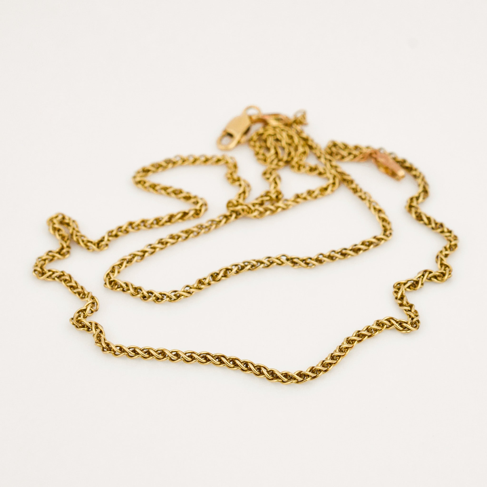 vintage 10k gold 18" Wheat Chain