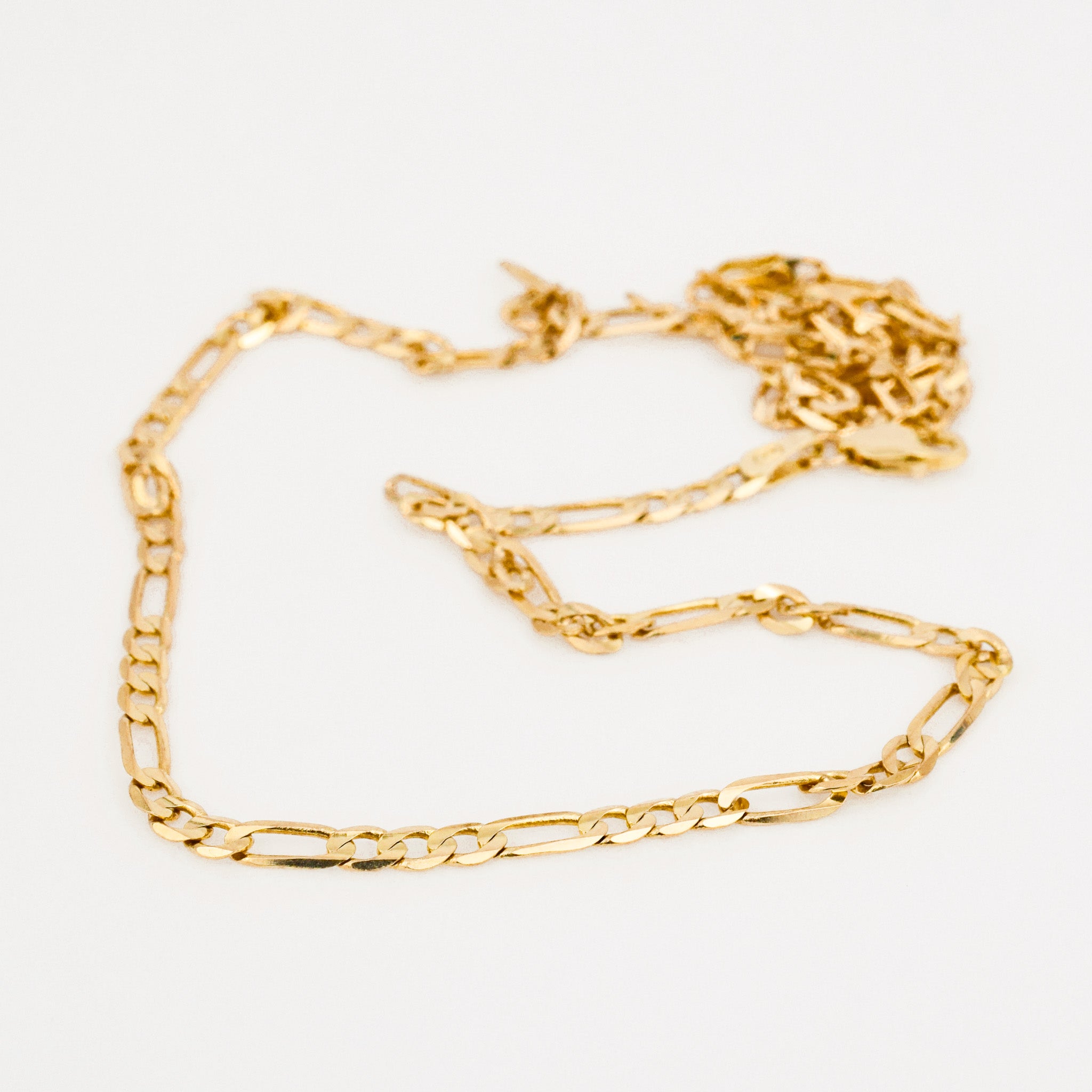 vintage gold 16" Figaro Chain Necklace