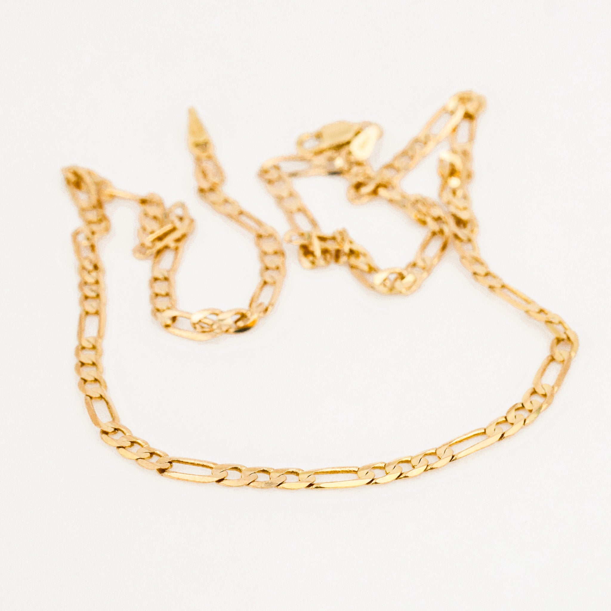 vintage gold 16" Figaro Chain Necklace
