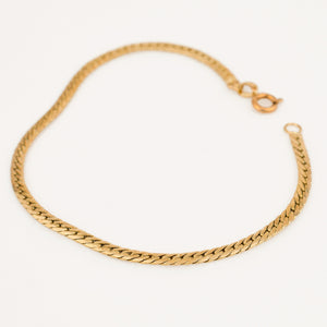 vintage 7.5" Herringbone Chain Bracelet