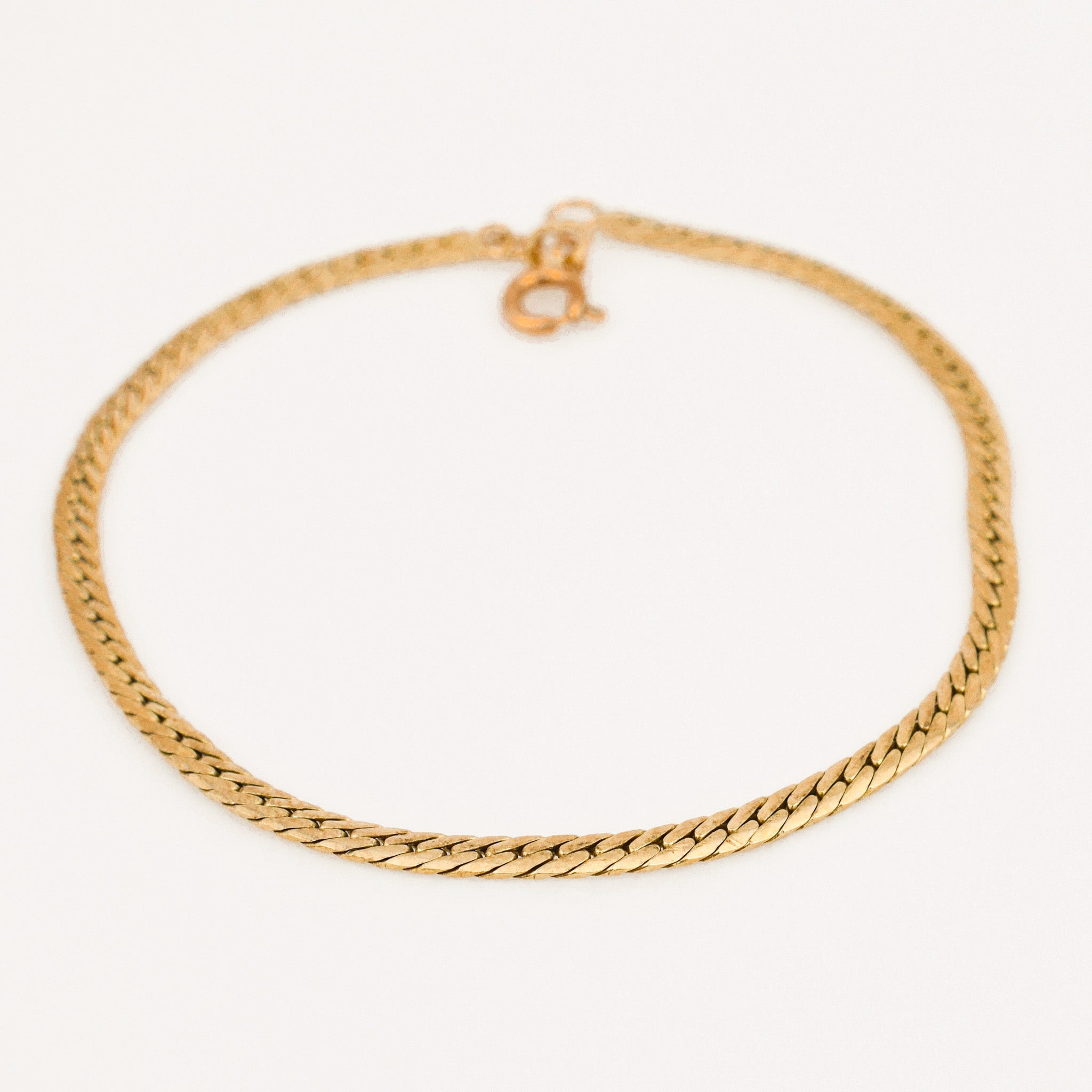 vintage 7.5" Herringbone Chain Bracelet