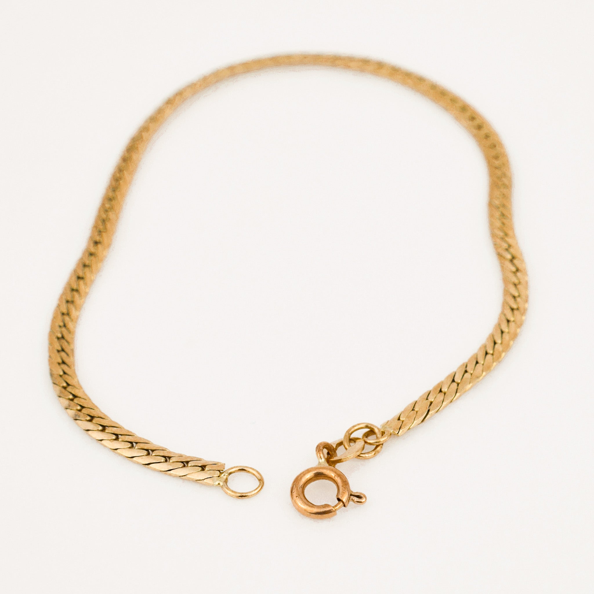 vintage 7.5" Herringbone Chain Bracelet
