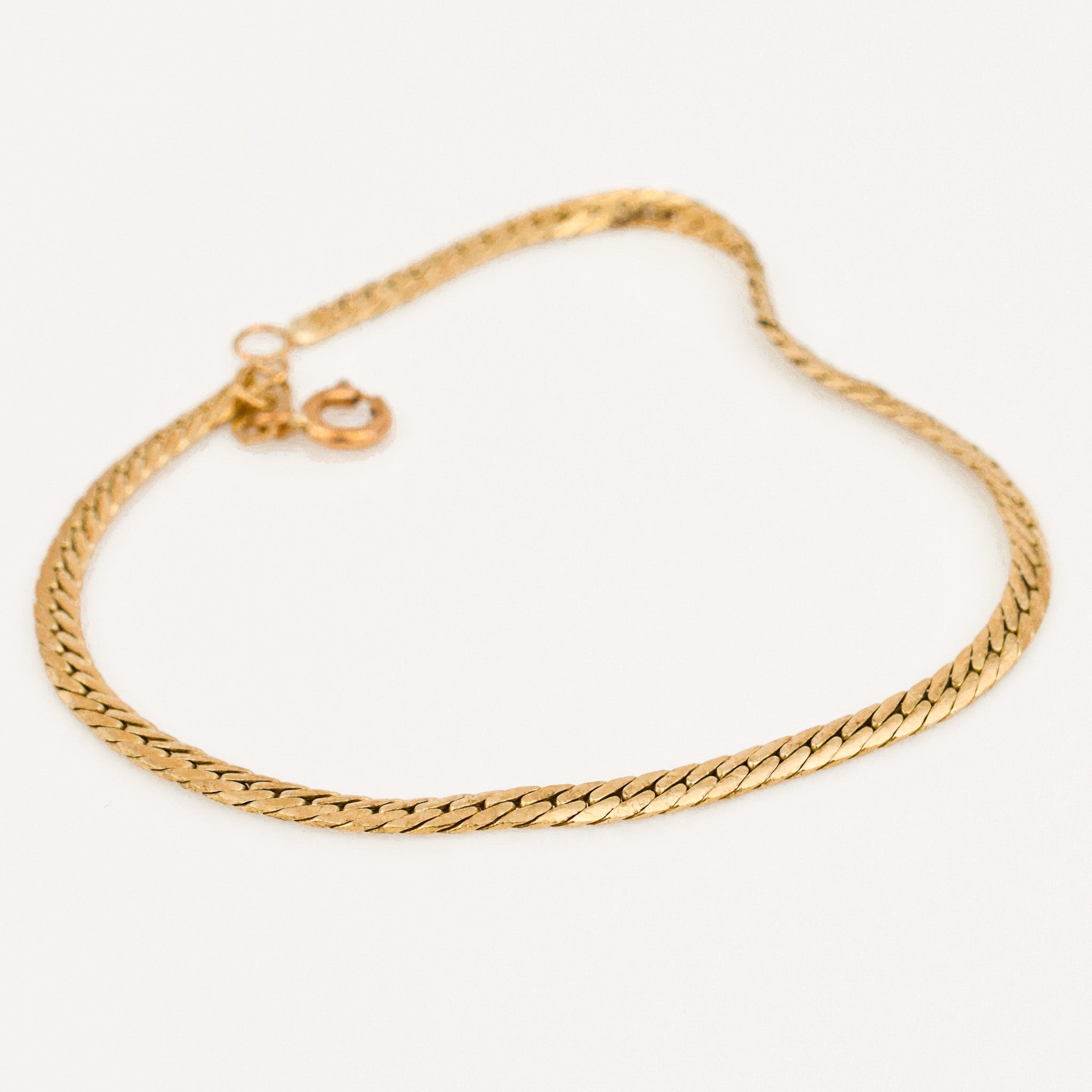vintage 7.5" Herringbone Chain Bracelet