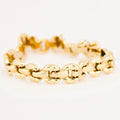 vintage 14k 6.5" Stirrup Chain Link Bracelet