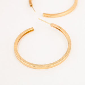 vintage 33.1 mm Sleek Gold Hoops