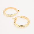 19.2 mm Diamond Cut Gold Hoops