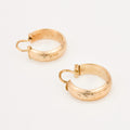 vintage 18.3 mm Floral Gold Drop Hoops