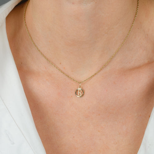 vintage gold 'b' charm 