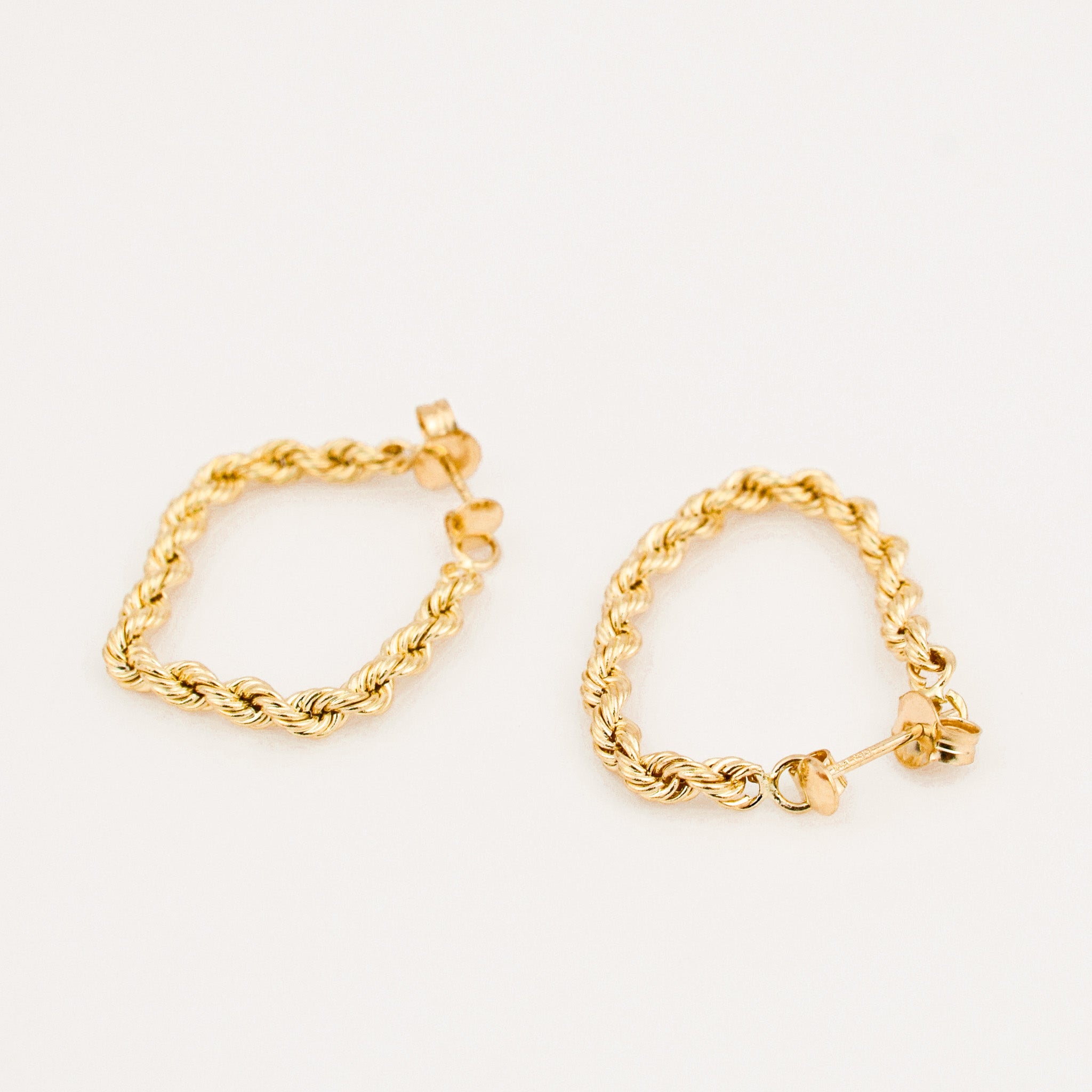 vintage Rope Hoop Earrings