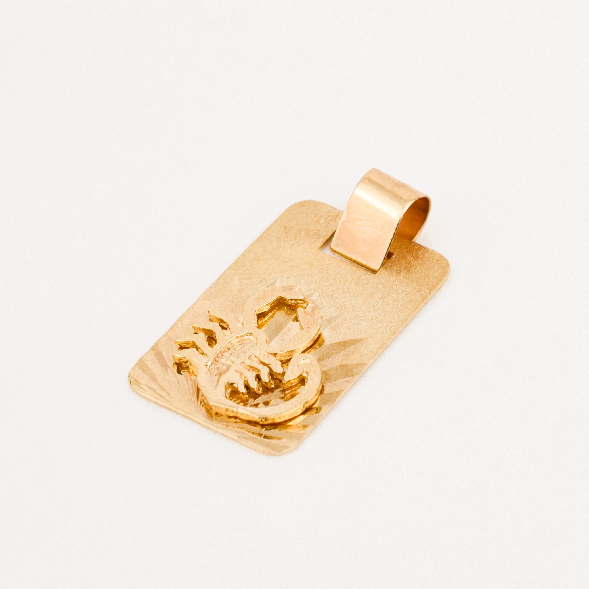 vintage Rectangular Scorpio Horoscope Charm