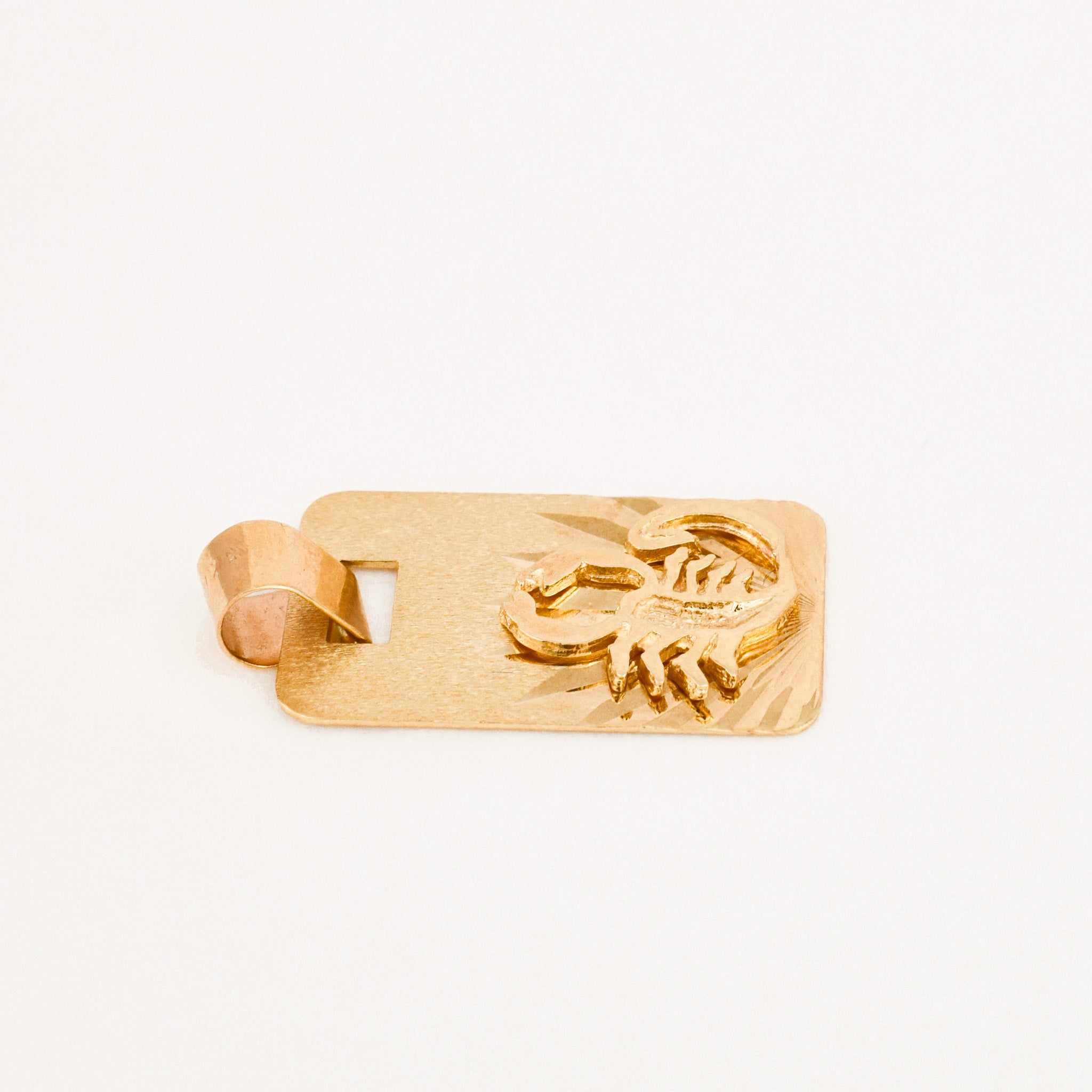 vintage Rectangular Scorpio Horoscope Charm