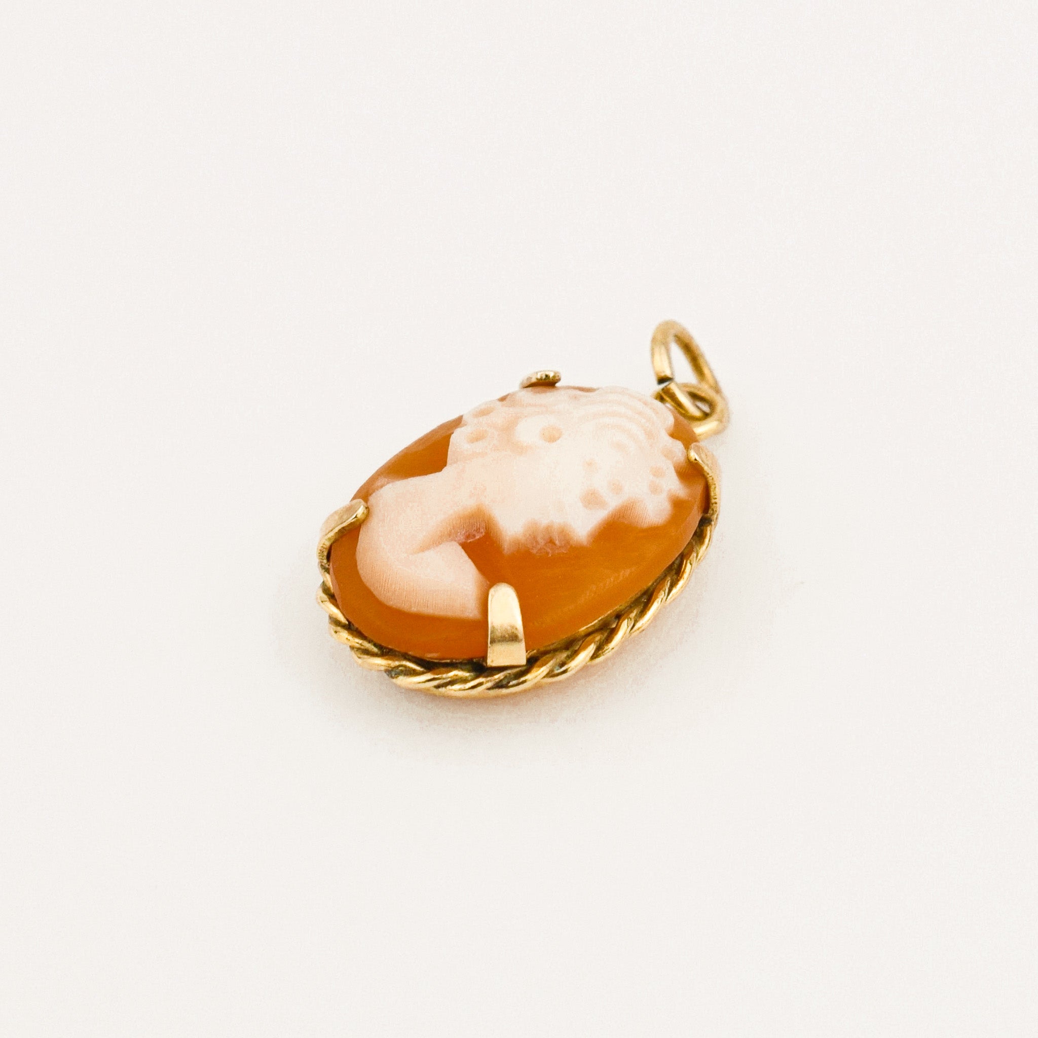 vintage gold Cameo Charm