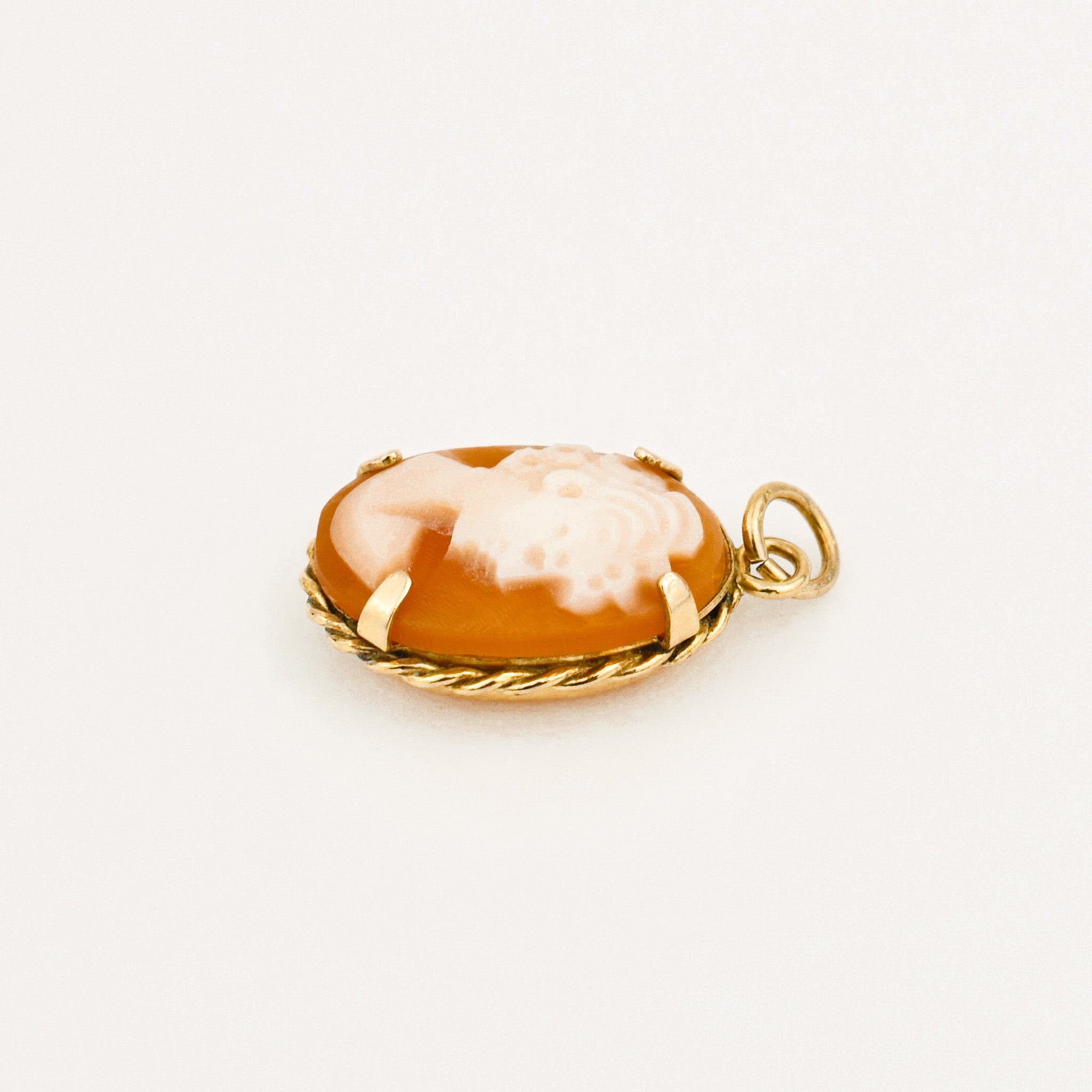 vintage gold Cameo Charm