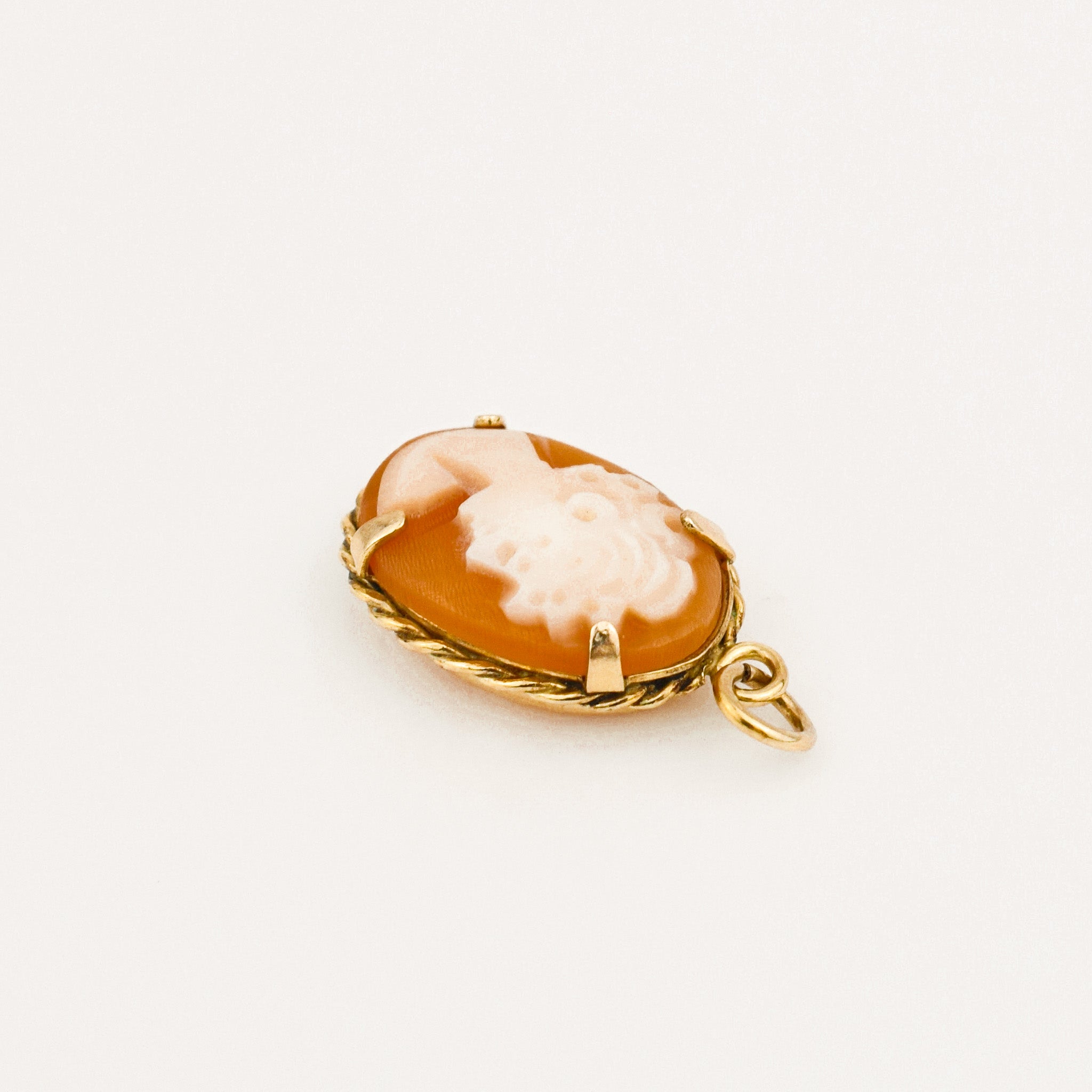 vintage gold Cameo Charm