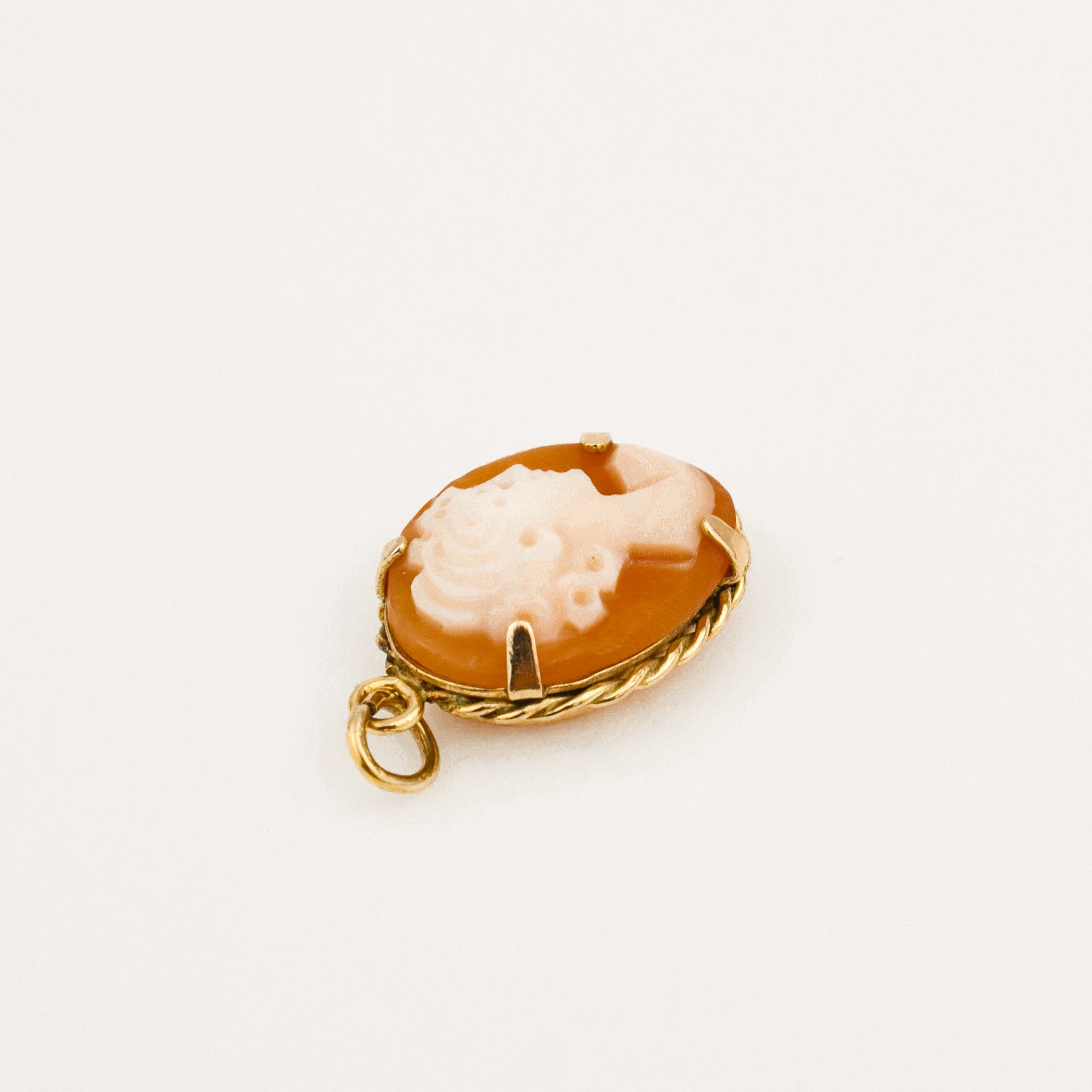 vintage gold Cameo Charm