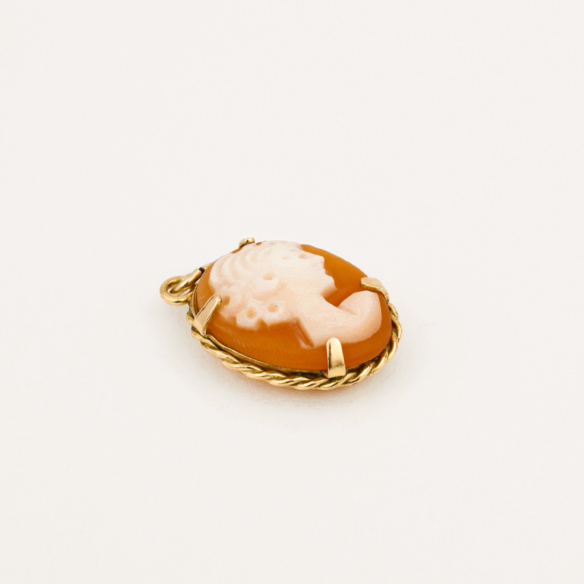 vintage gold Cameo Charm