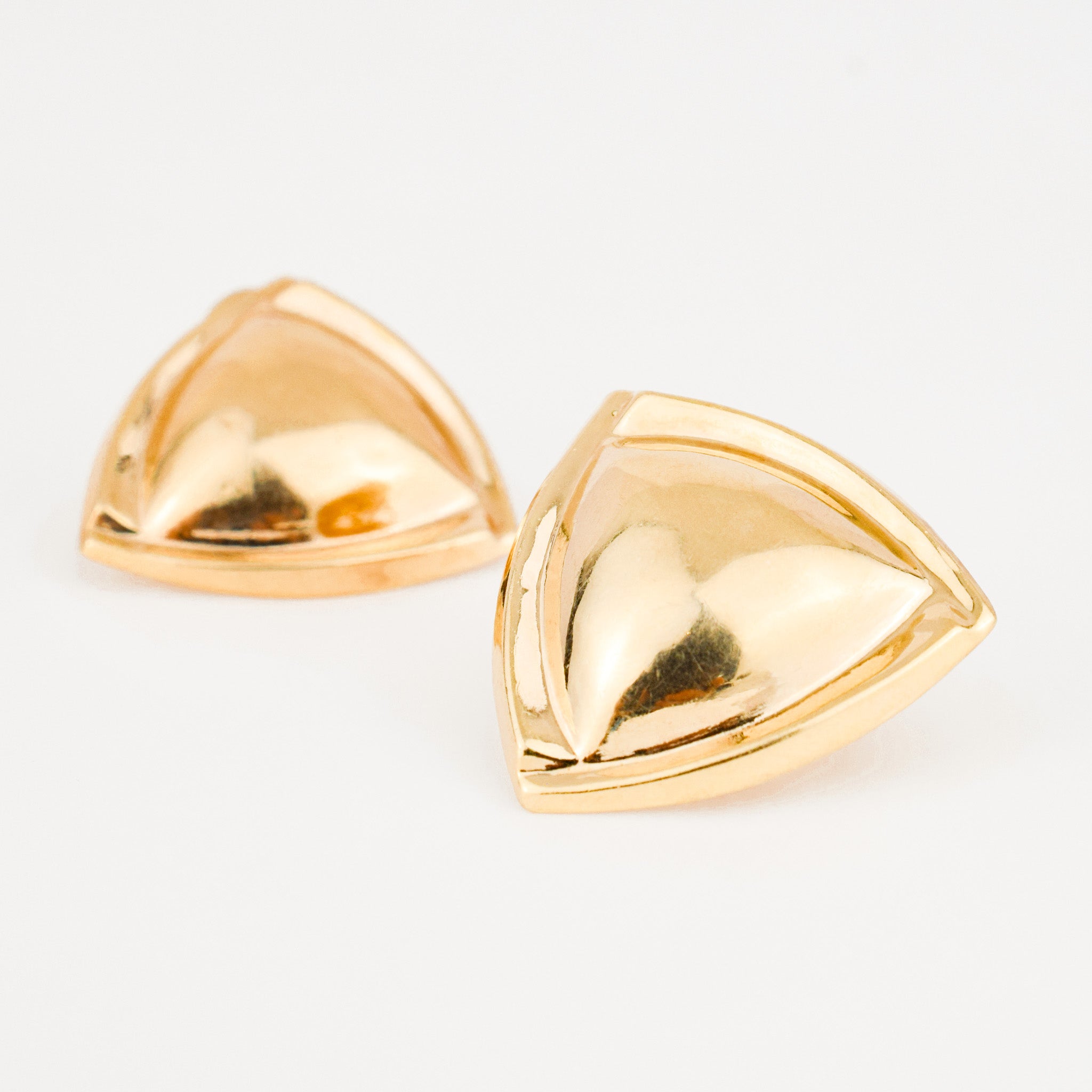 14k gold Large Retro Triangle Earrings