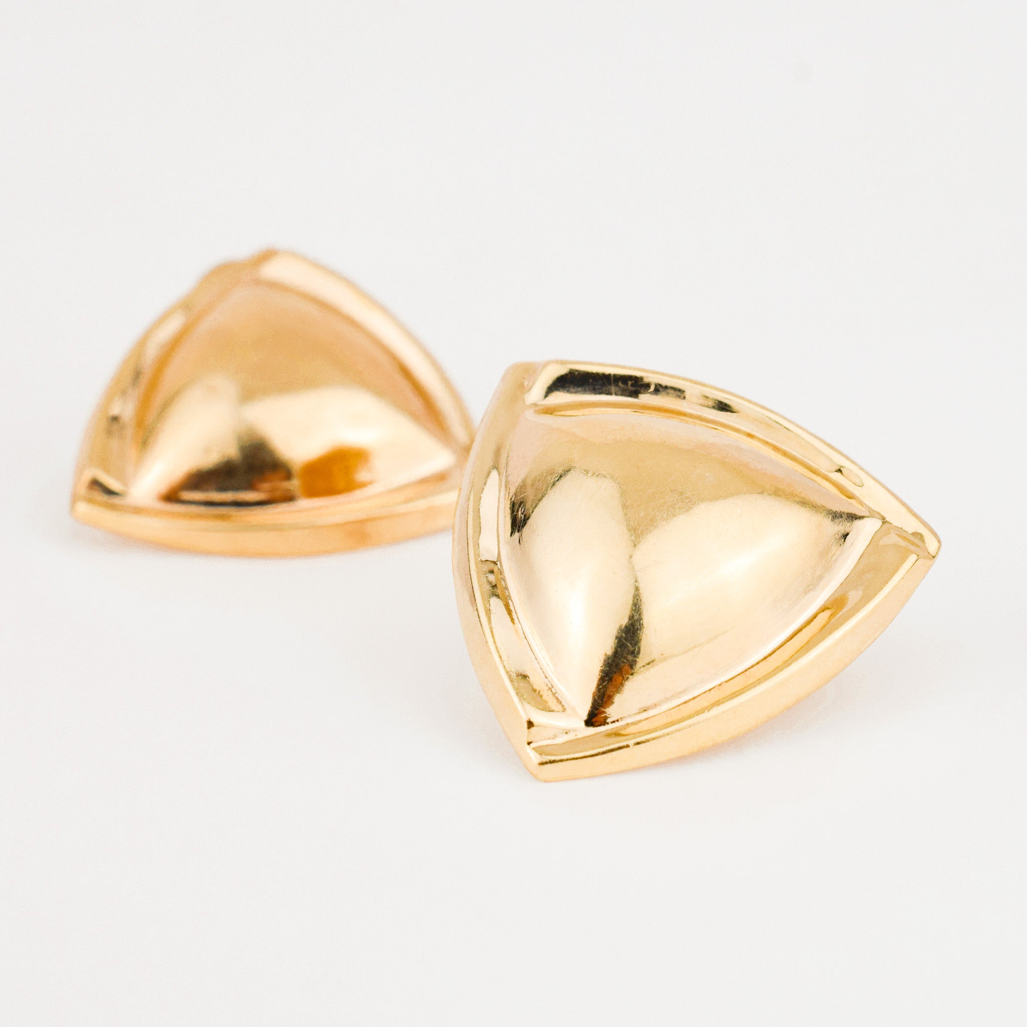 14k gold Large Retro Triangle Earrings