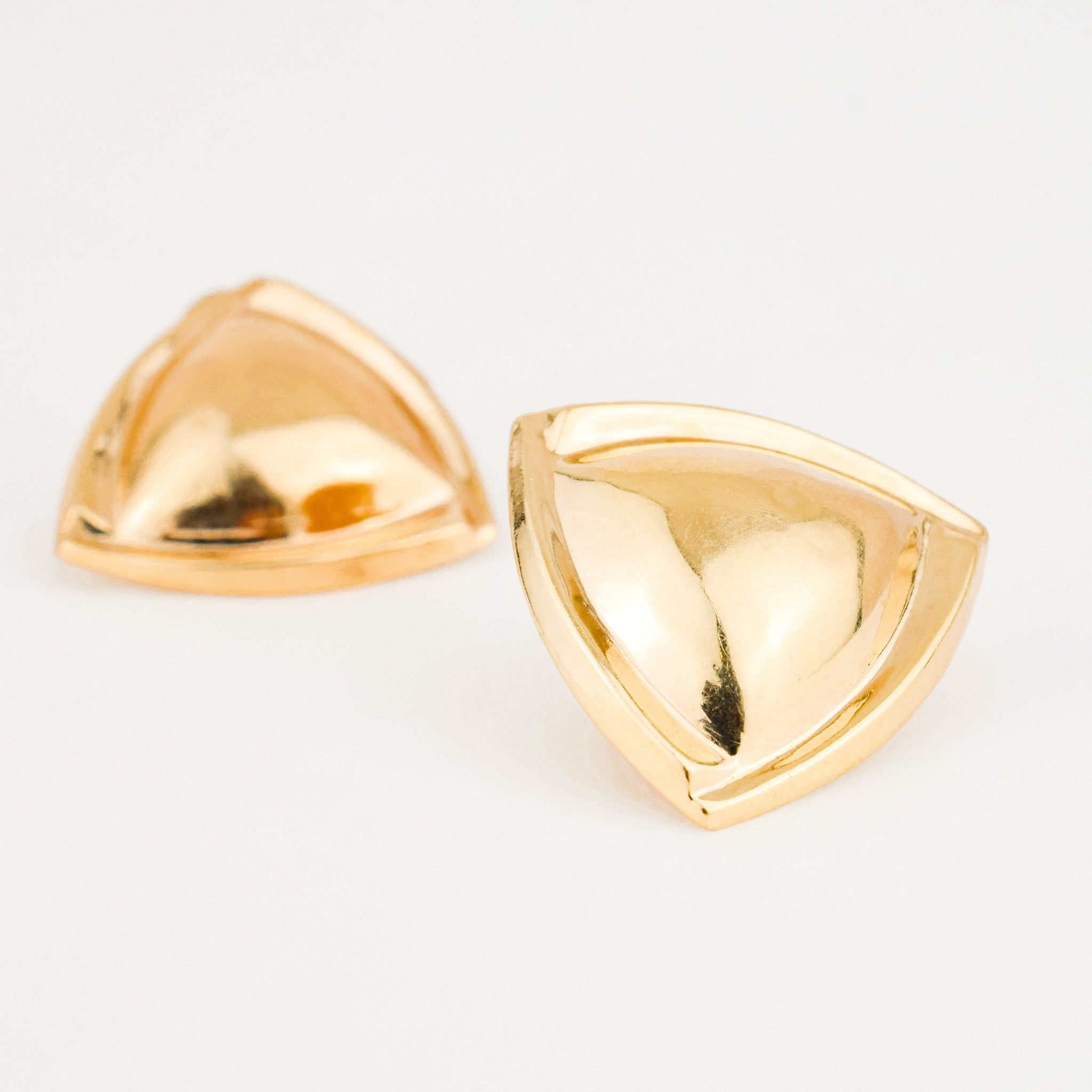 14k gold Large Retro Triangle Earrings