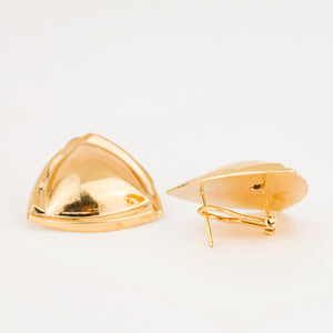 14k gold Large Retro Triangle Earrings