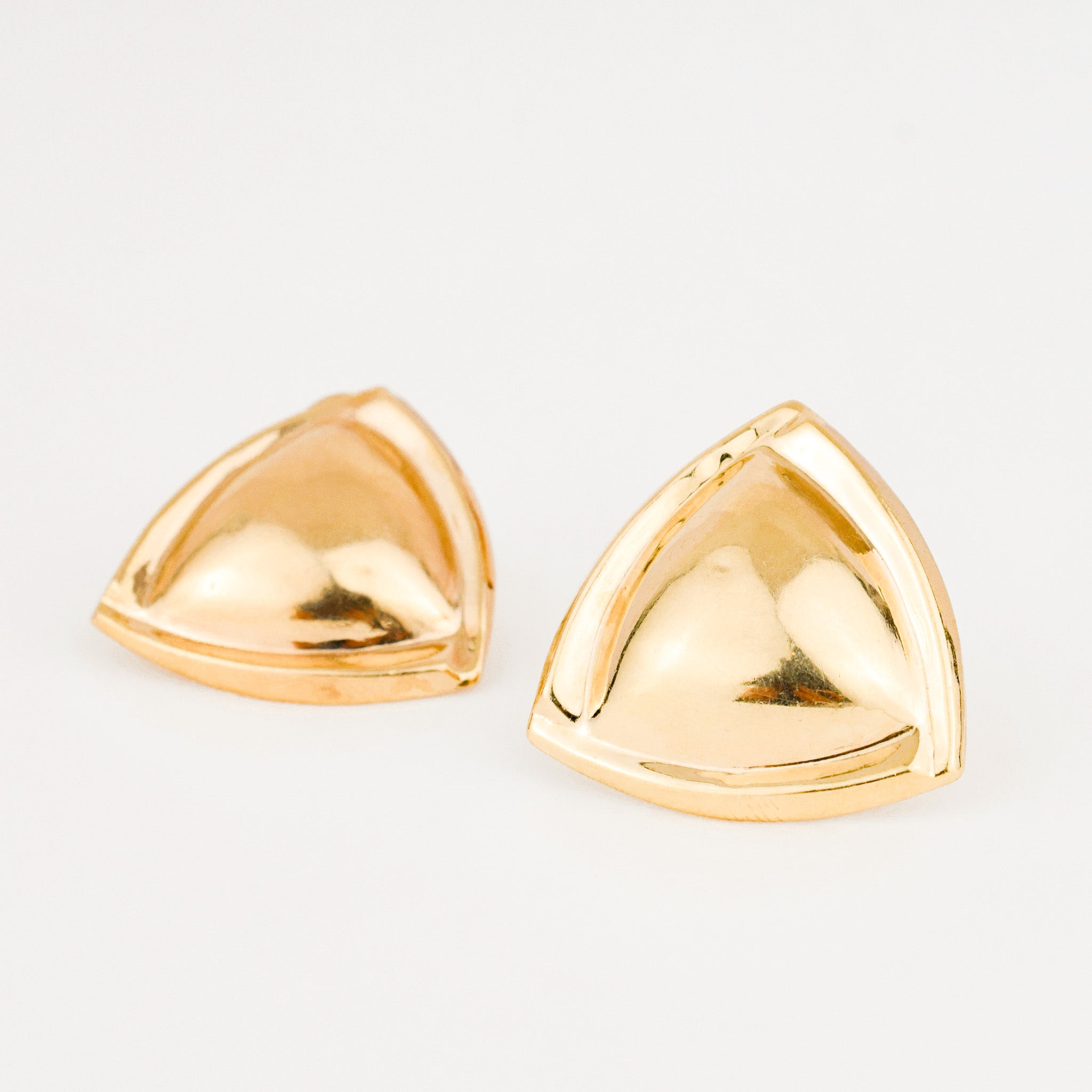 14k gold Large Retro Triangle Earrings