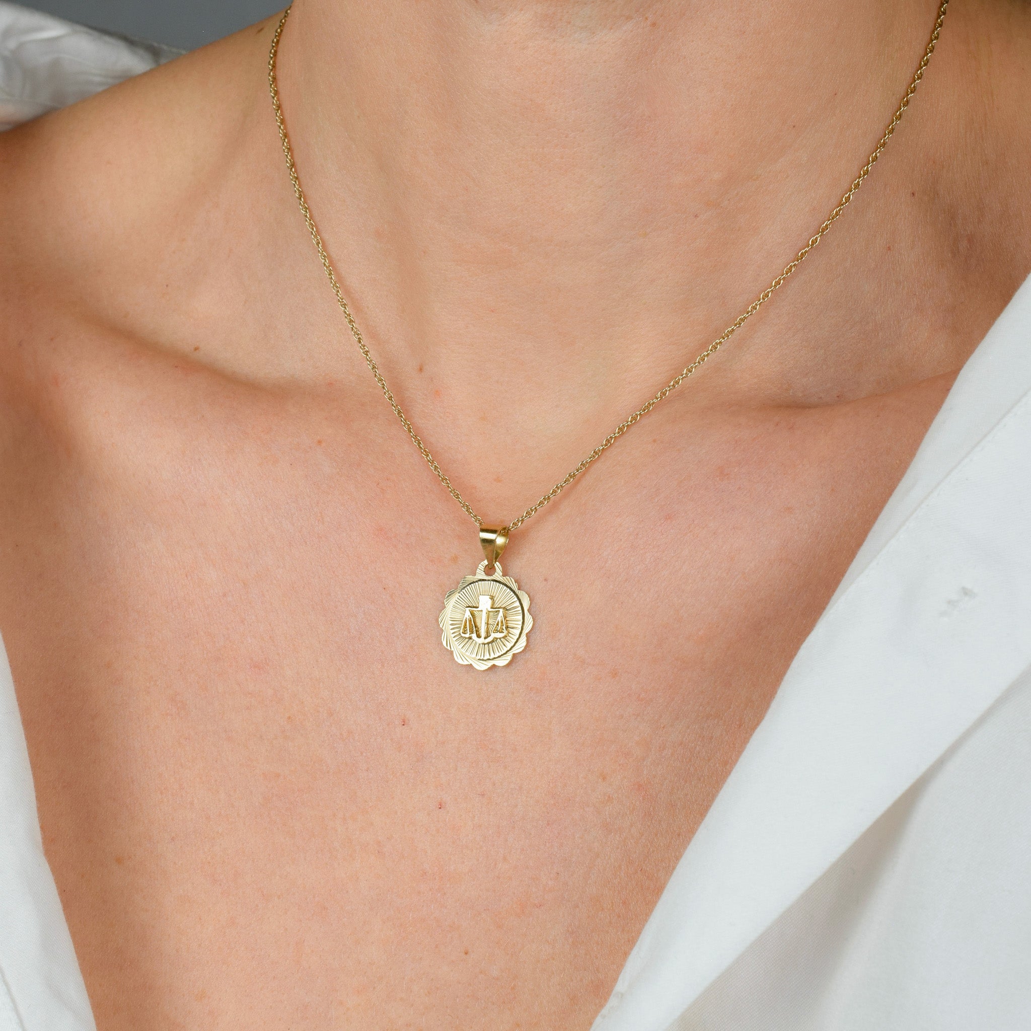 vintage libra zodiac charm 