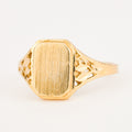vintage gold Rectangle Signet Ring
