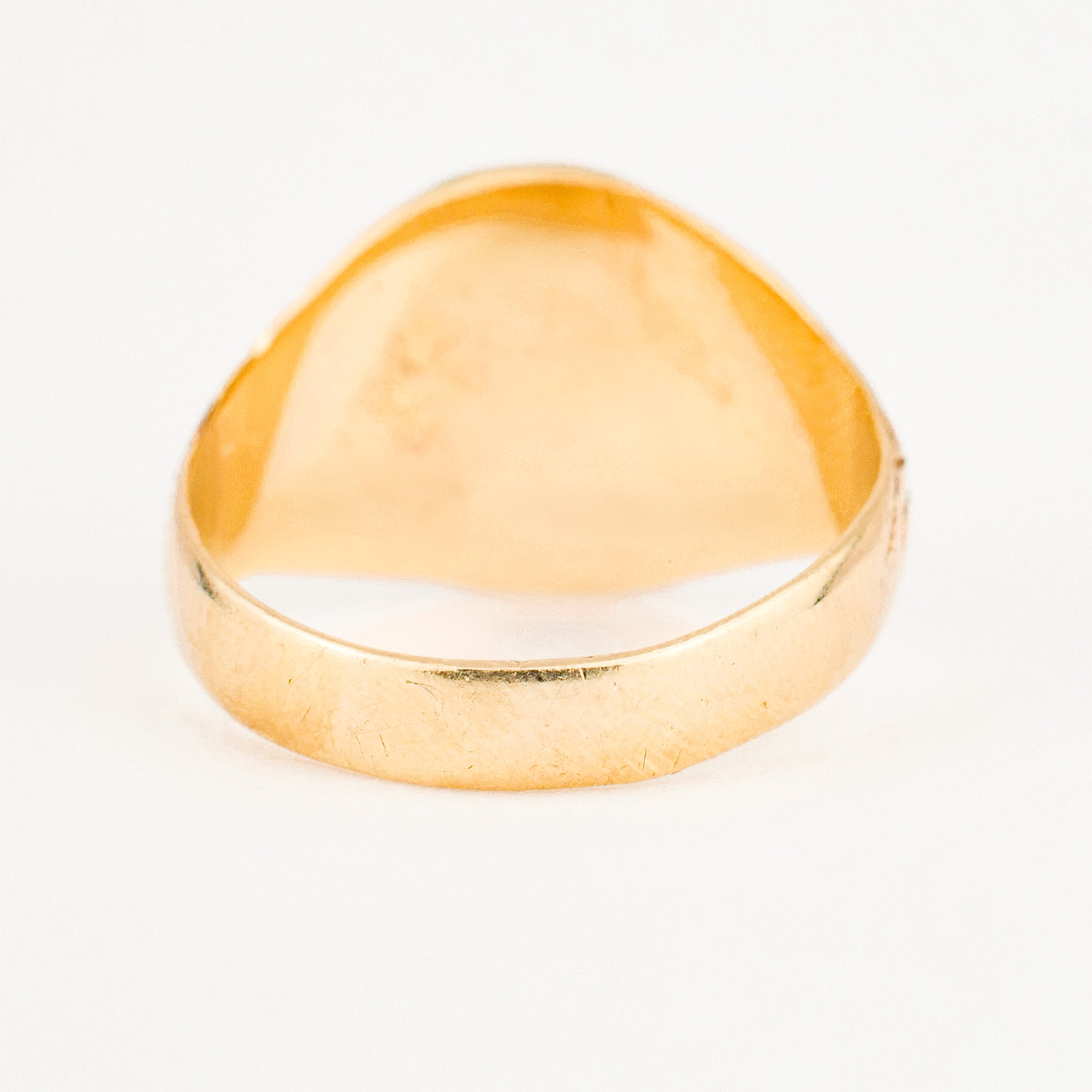 antique 14k gold 'CM' Signet Ring