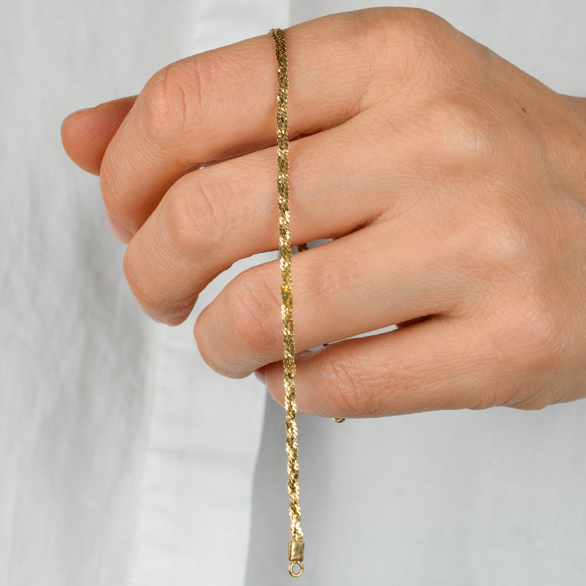 vintage 7" Braided S-Link Bracelet